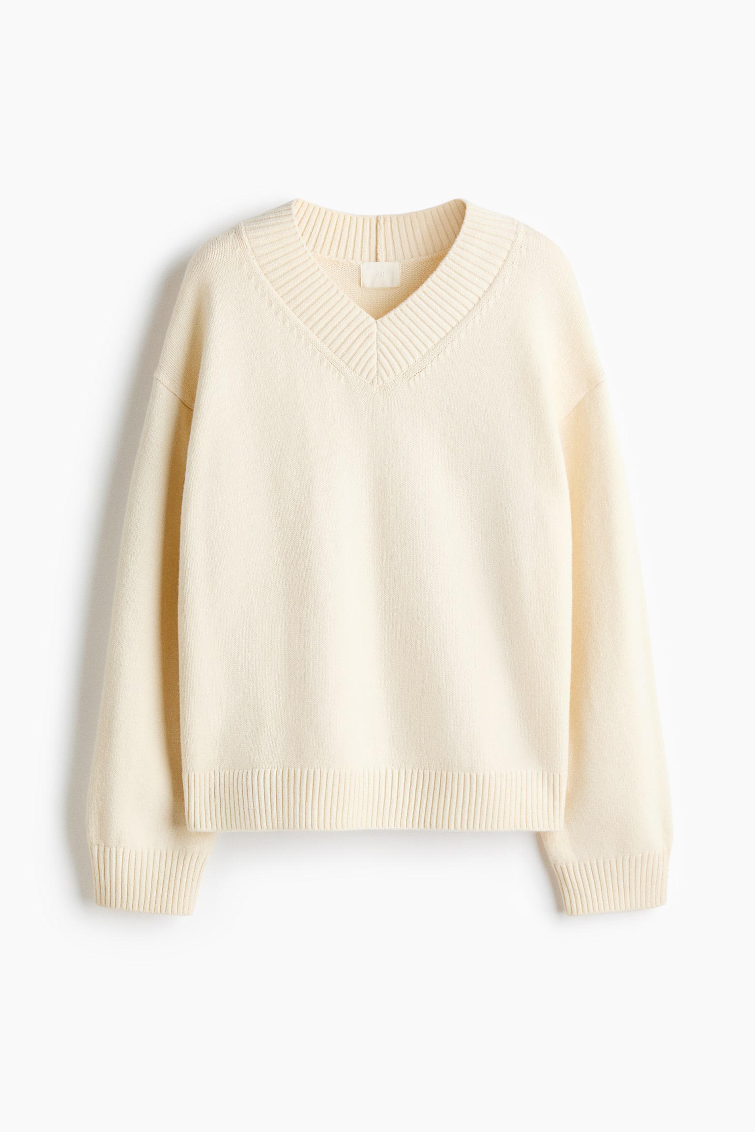 V-Neck Sweater - Cream/Black/Light yellow/Taupe/Dark green - 1
