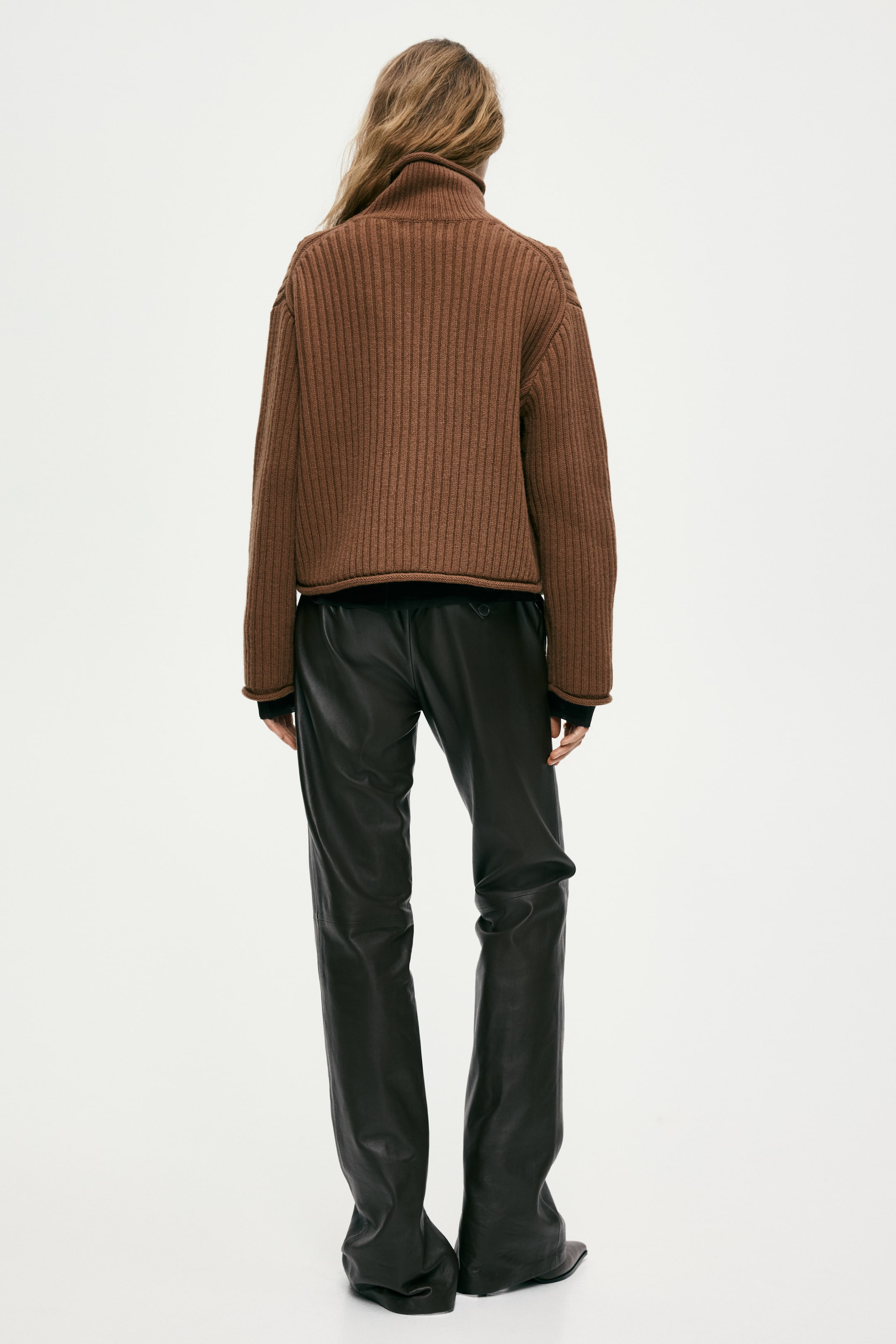 View larger image: Rib-knit wool jumper - Brown - Ladies | H&M 5