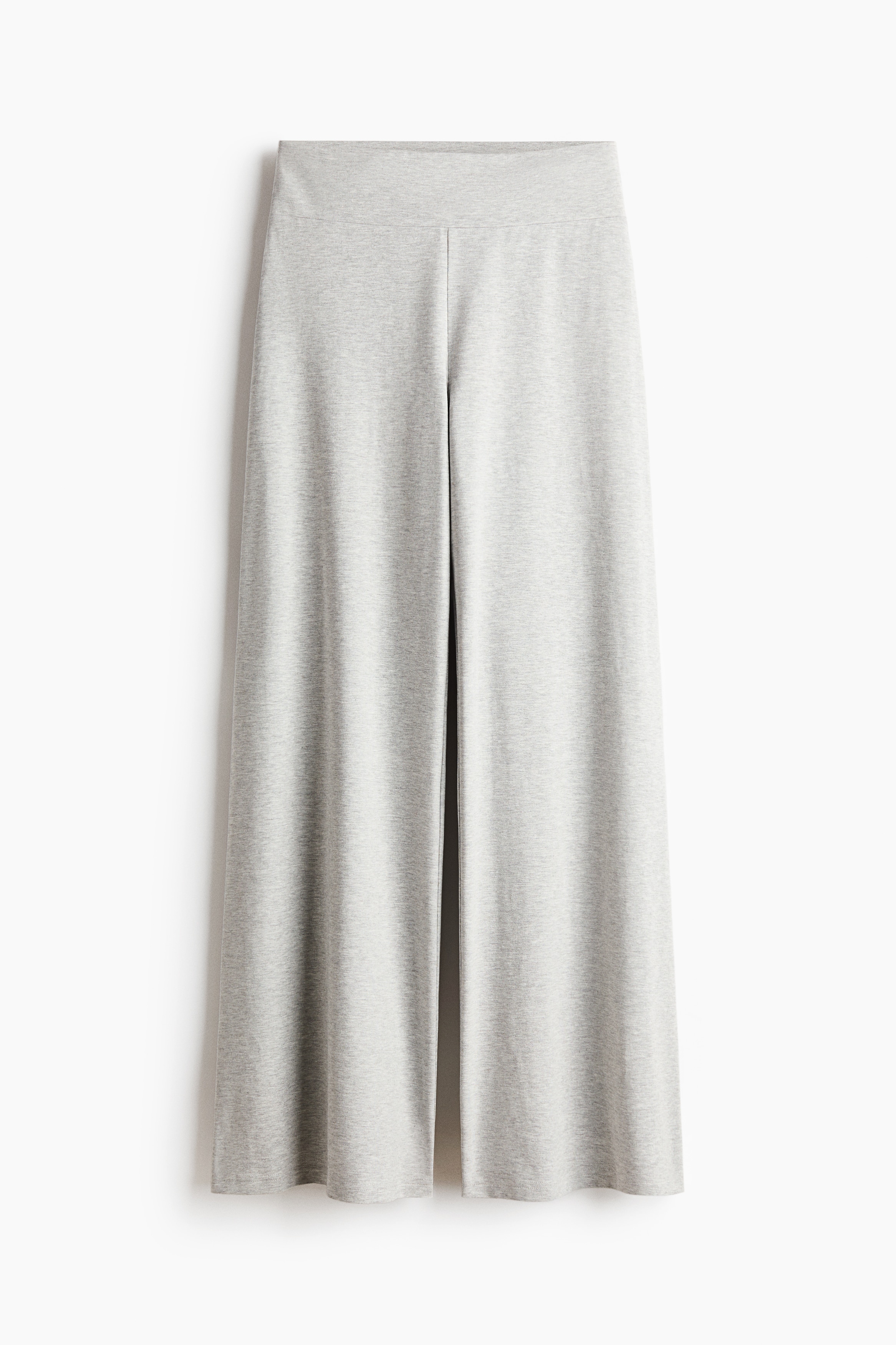 Flared jersey trousers - Light grey marl/Black