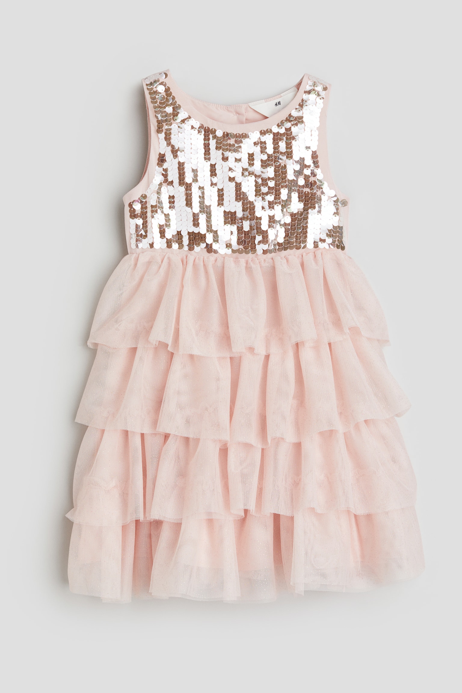 Sequined tulle dress - Light pink/White/Gradient - 1