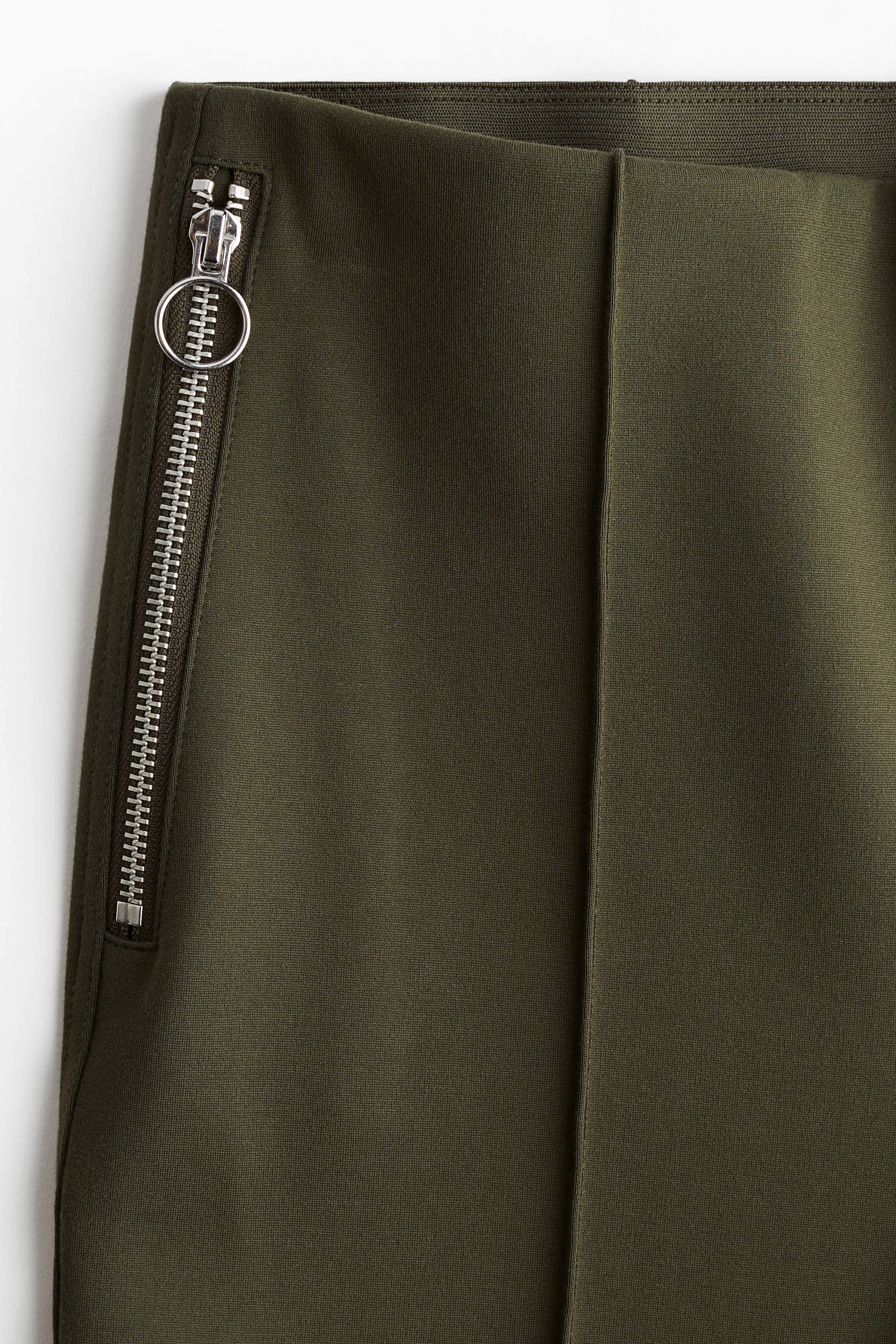 Zip-hem interlock trousers