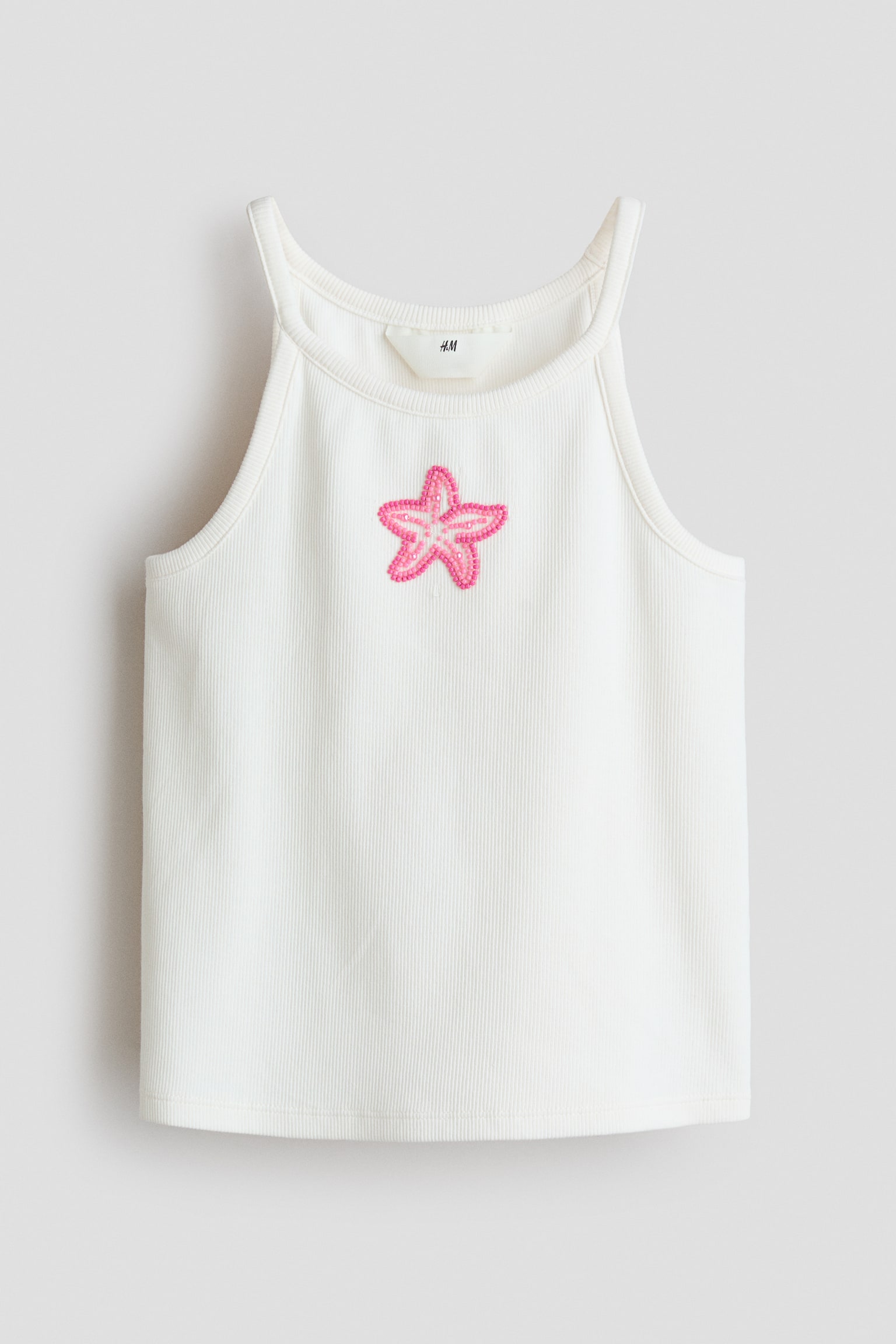 Bead-embellished strappy top - White/Starfish/Navy blue/Seahorse - 1
