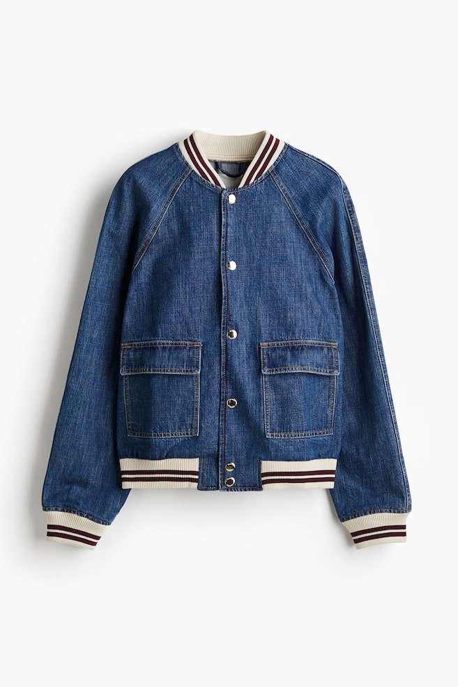 Denim bomber jacket - Denim blue - 1
