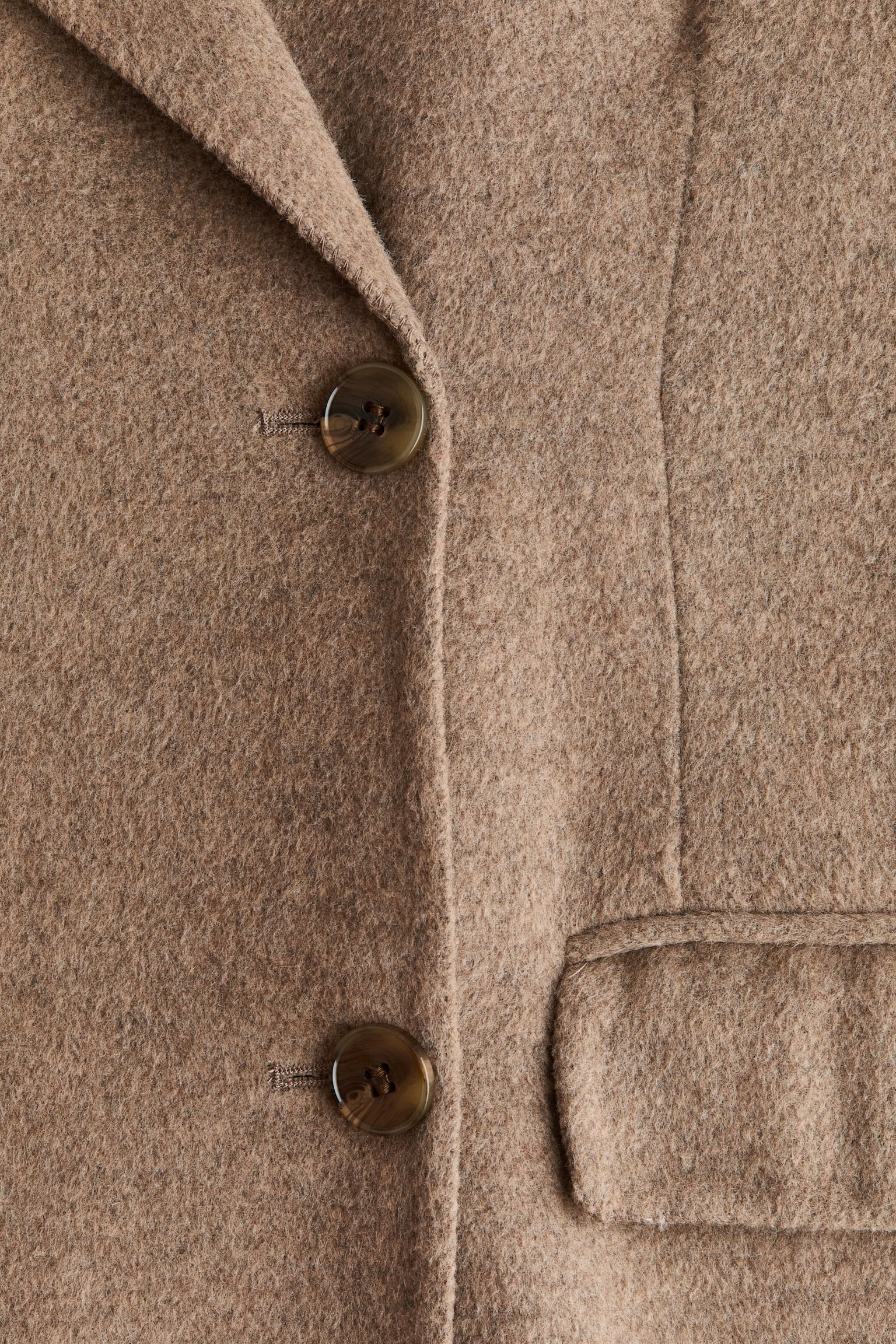 Женское пальто H&M Handmade Double-Breasted, цвет: Бежевый — фото 8