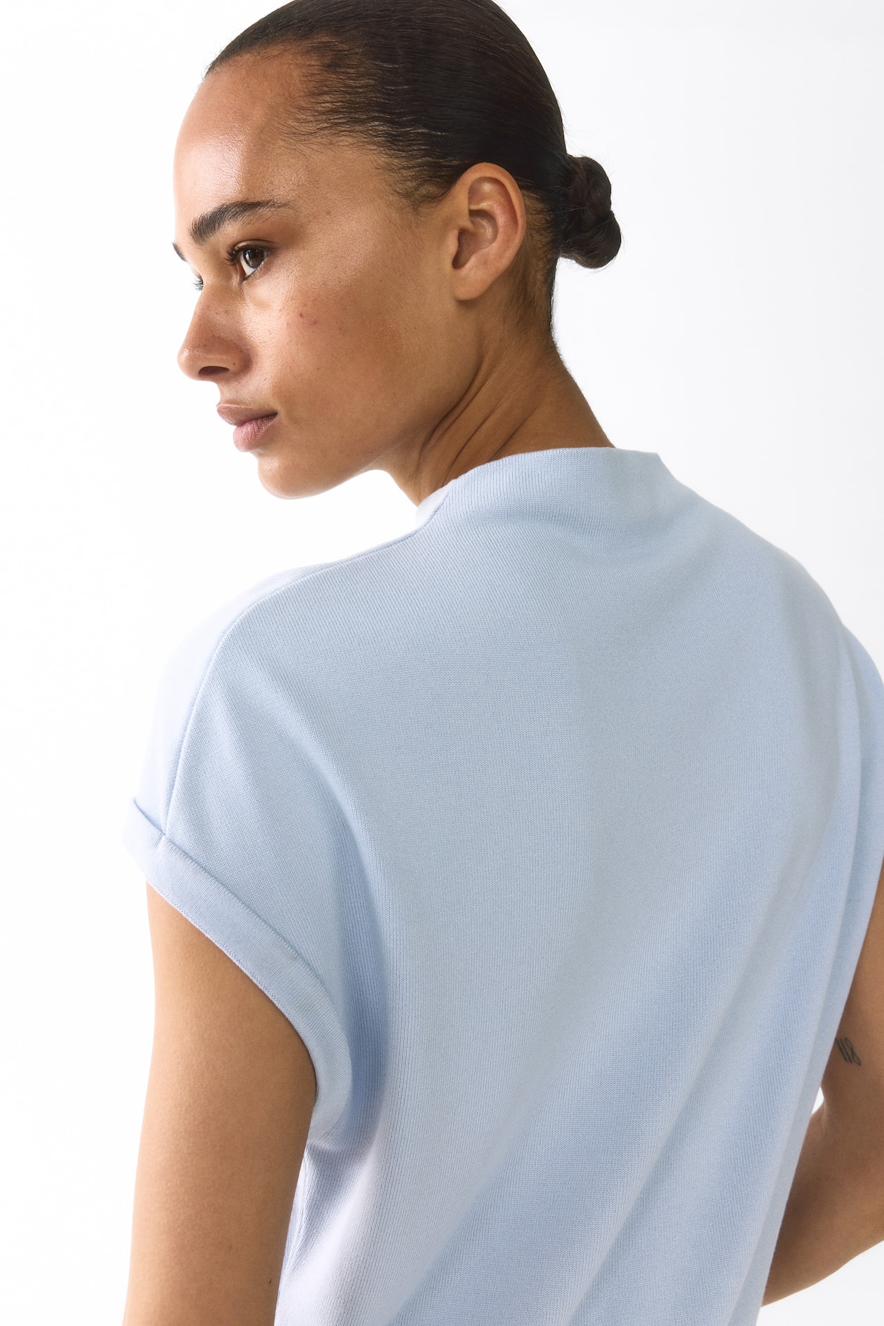Draped Fine-Knit Top - image 5