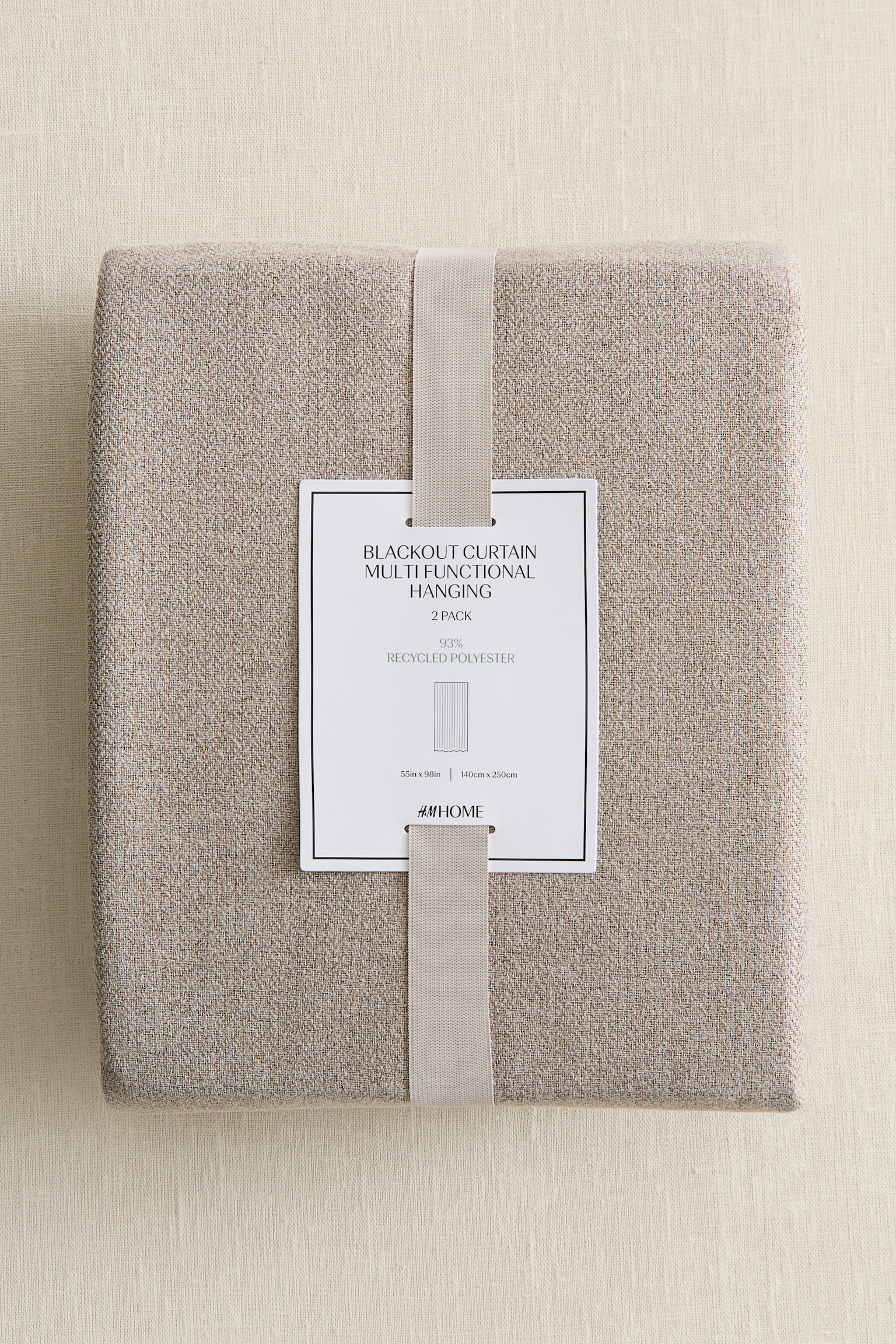 Tende oscuranti a spina di pesce 2 pezzi - Beige mélange/Verde kaki - 3