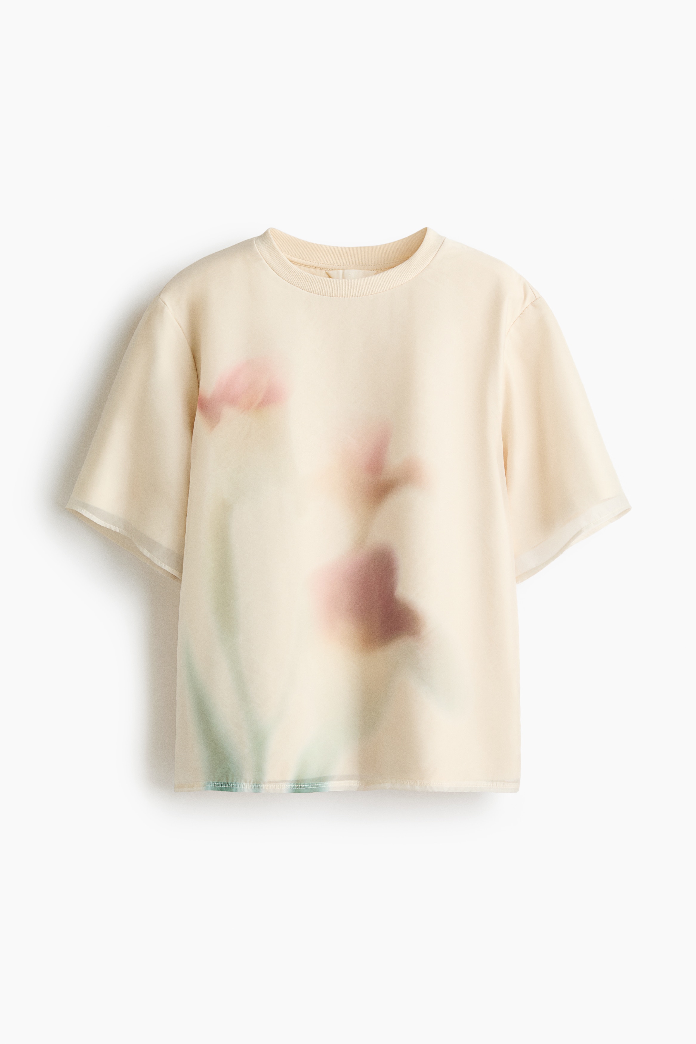 プリントTシャツ - クリーム／フラワー