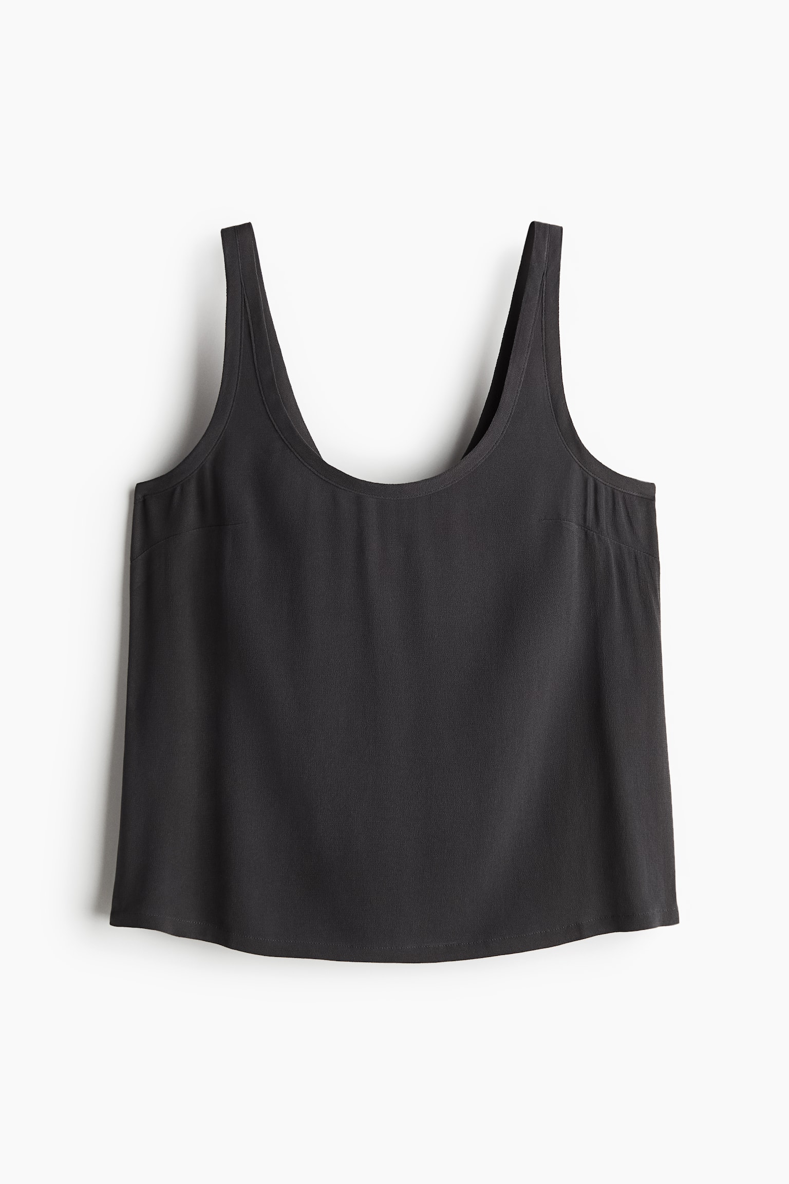 Crêpe vest top - Dark grey/White - 2