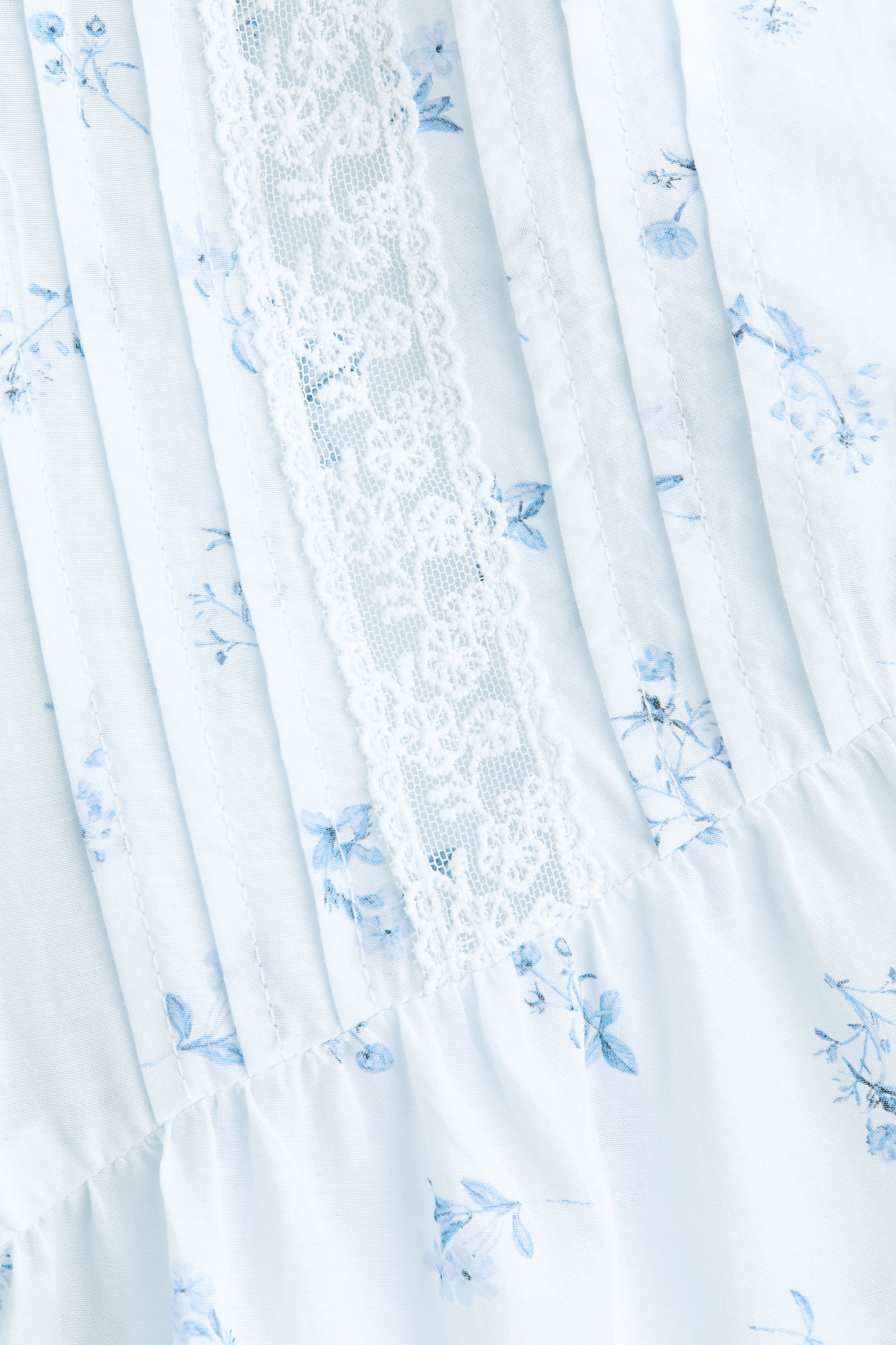 Lace-inset blouse