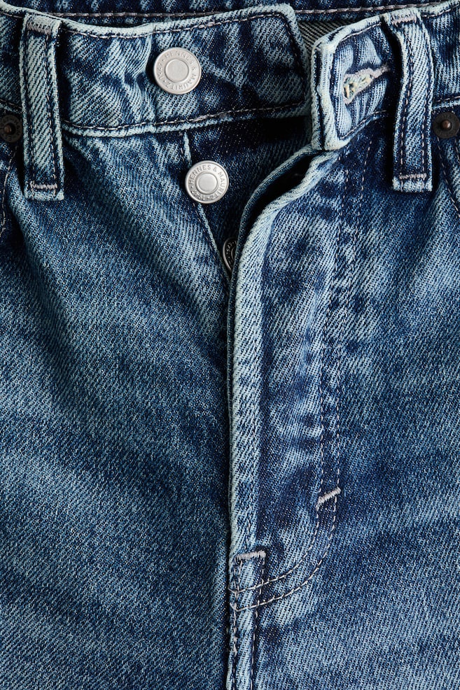 Straight High Waist Ankle Jeans-Denim blue - 5