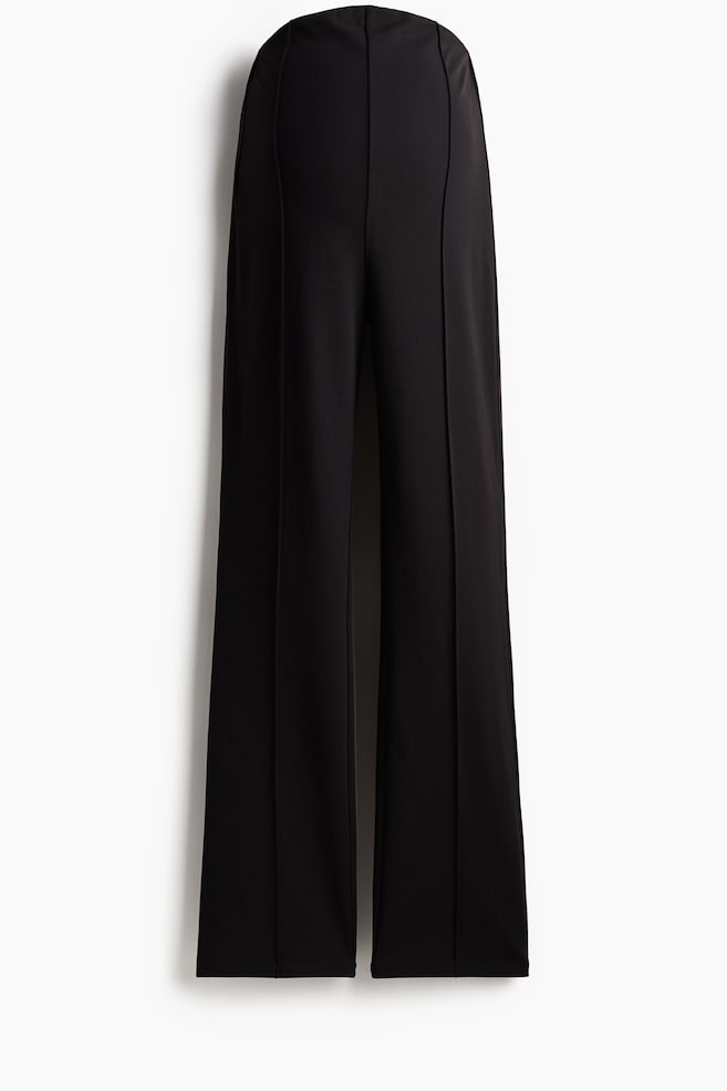 MAMA Broek met persvouwen - Zwart - 1