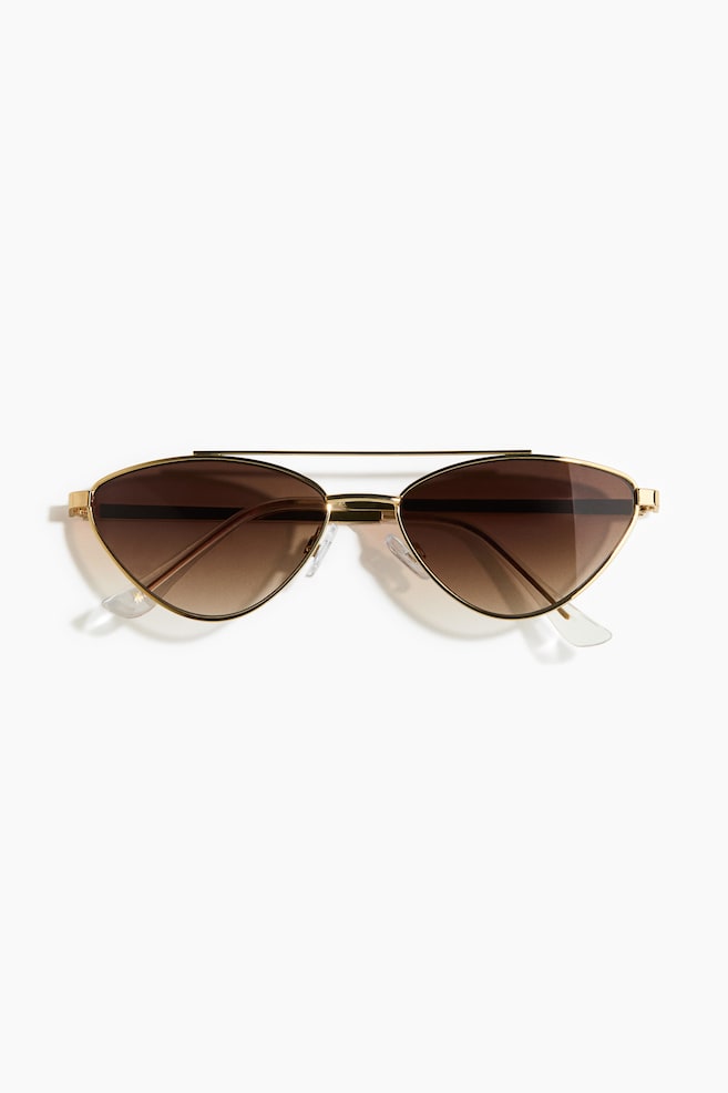 Cat-Eye Sunglasses - Gold-colored - 1