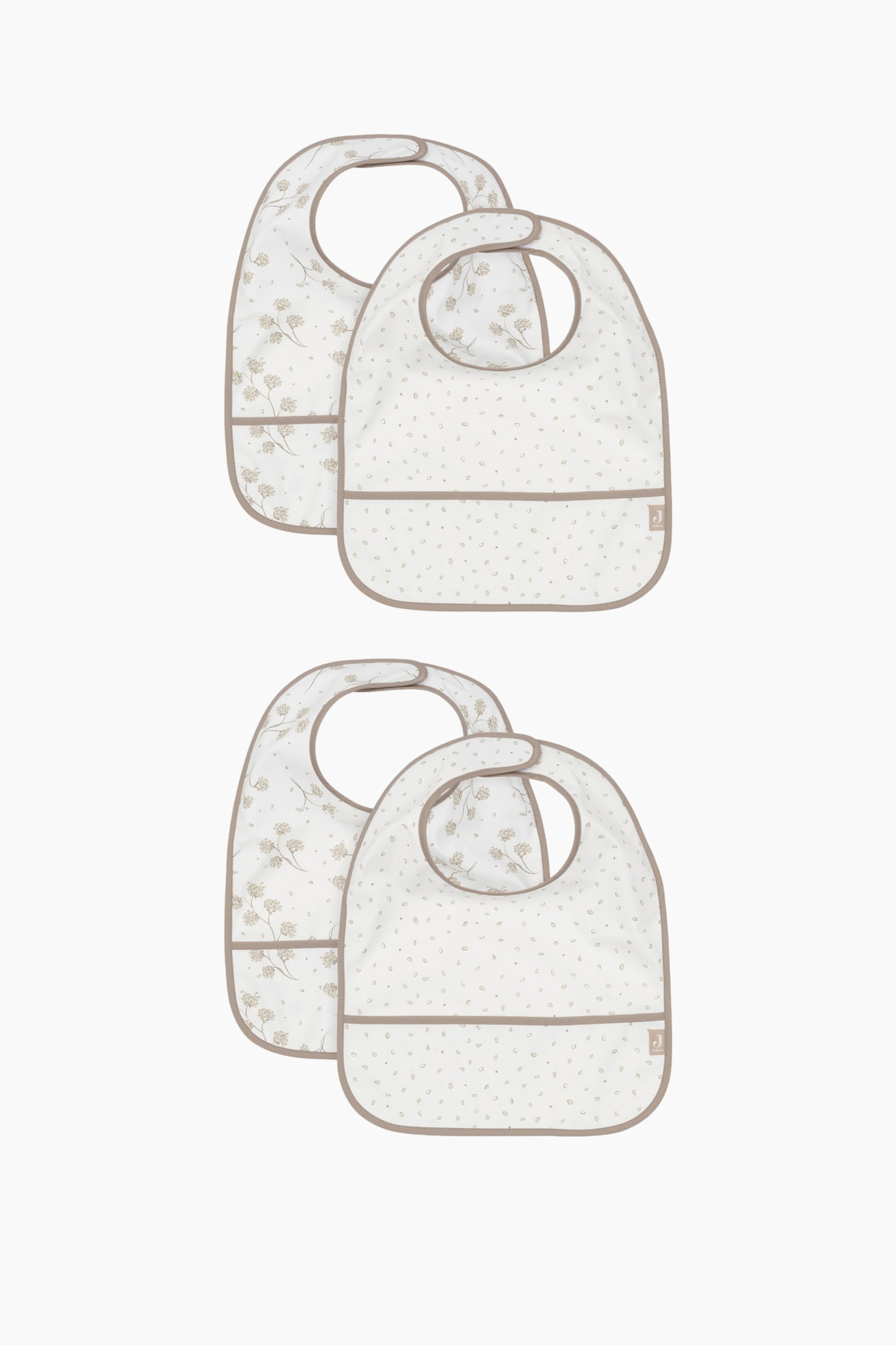 Lätzchen Wasserdicht - 4 Pack - Leafy Dreams/Tiny Park/Elephant Tales/Flower Fairies