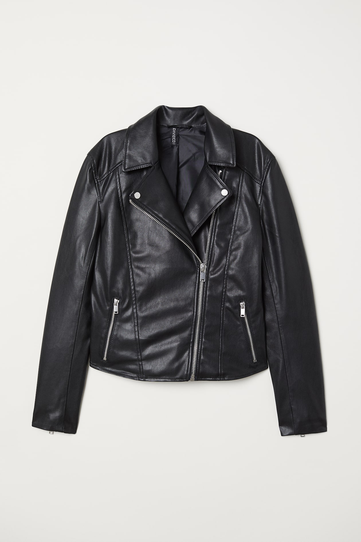 Biker Jacket - Long sleeve - Short - Black - Ladies | H&M US