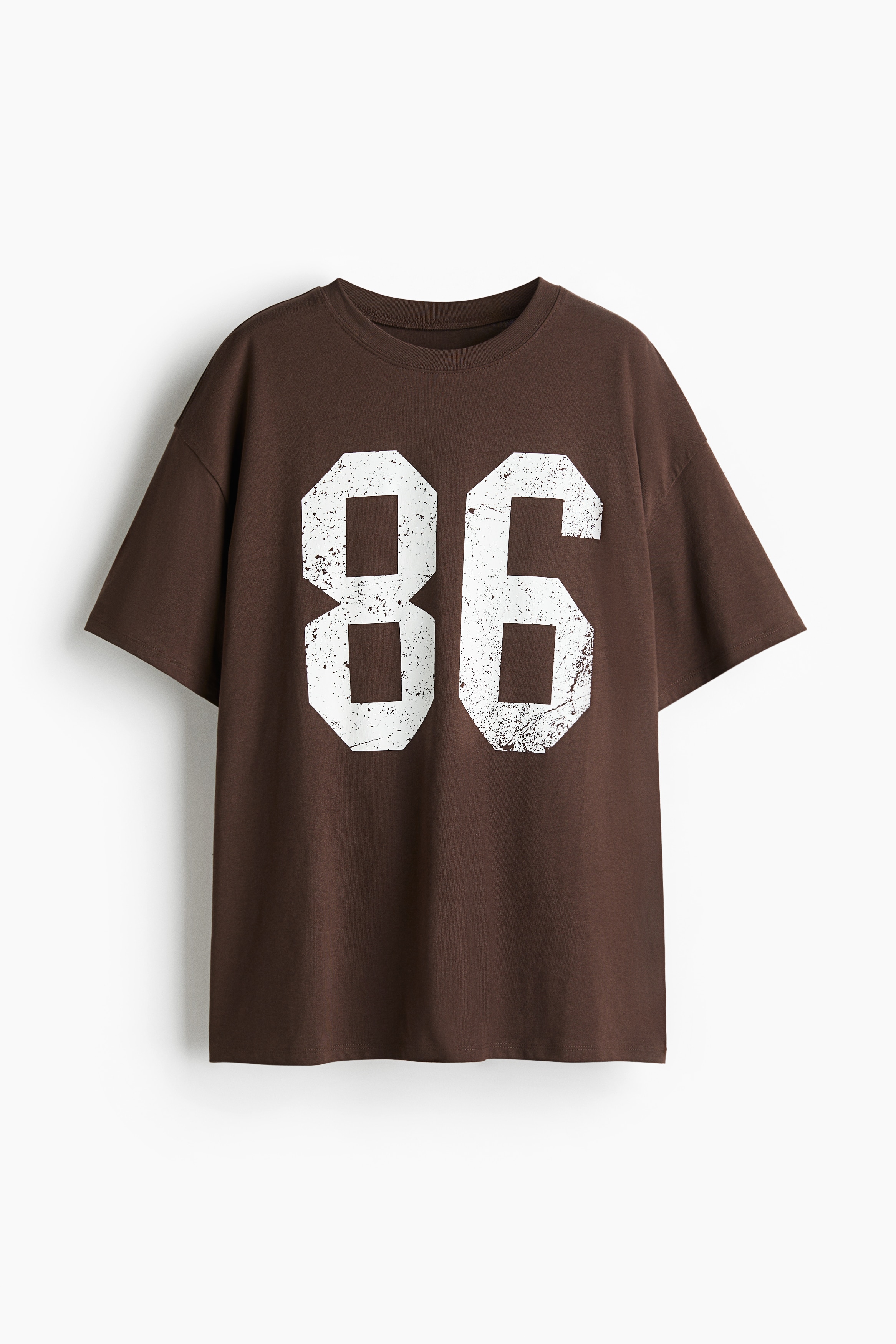 Oversized printed T-shirt - Brown/86/Light grey marl/Paris/White/Los Angeles/White/Sardegna
