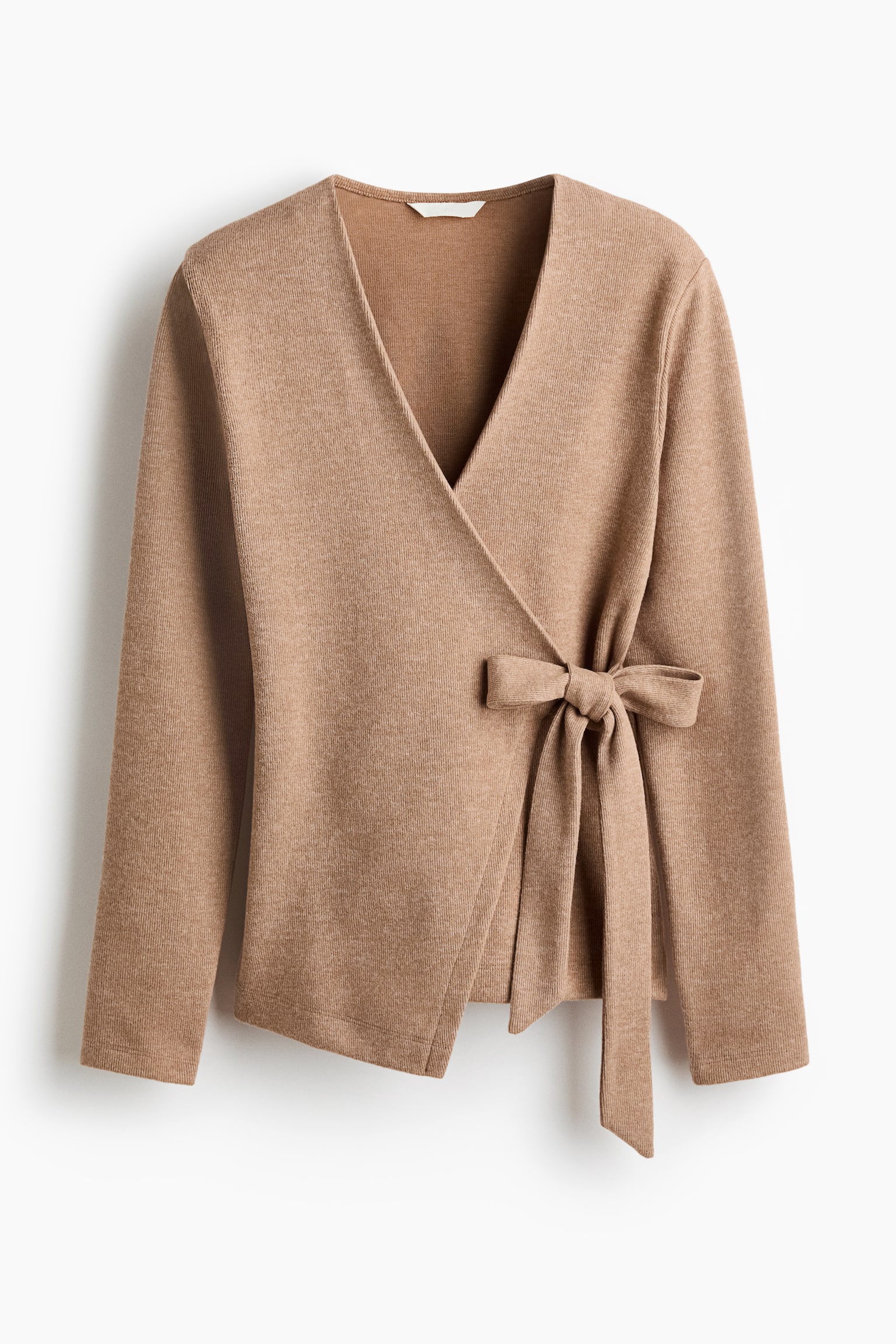 Wrap cardigan - Beige mélange/Marrone mélange/Dark grey marl