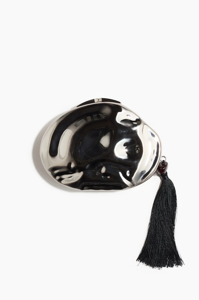 Pochette asymétrique en métal - Argenté - 1