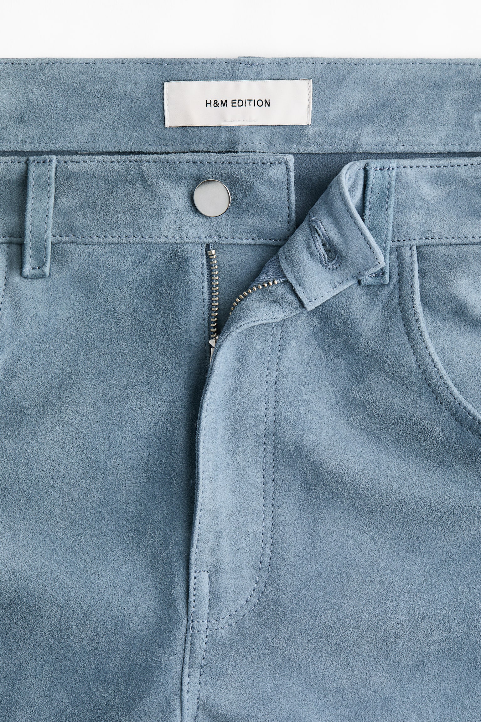Suede trousers - Dusty blue - 3