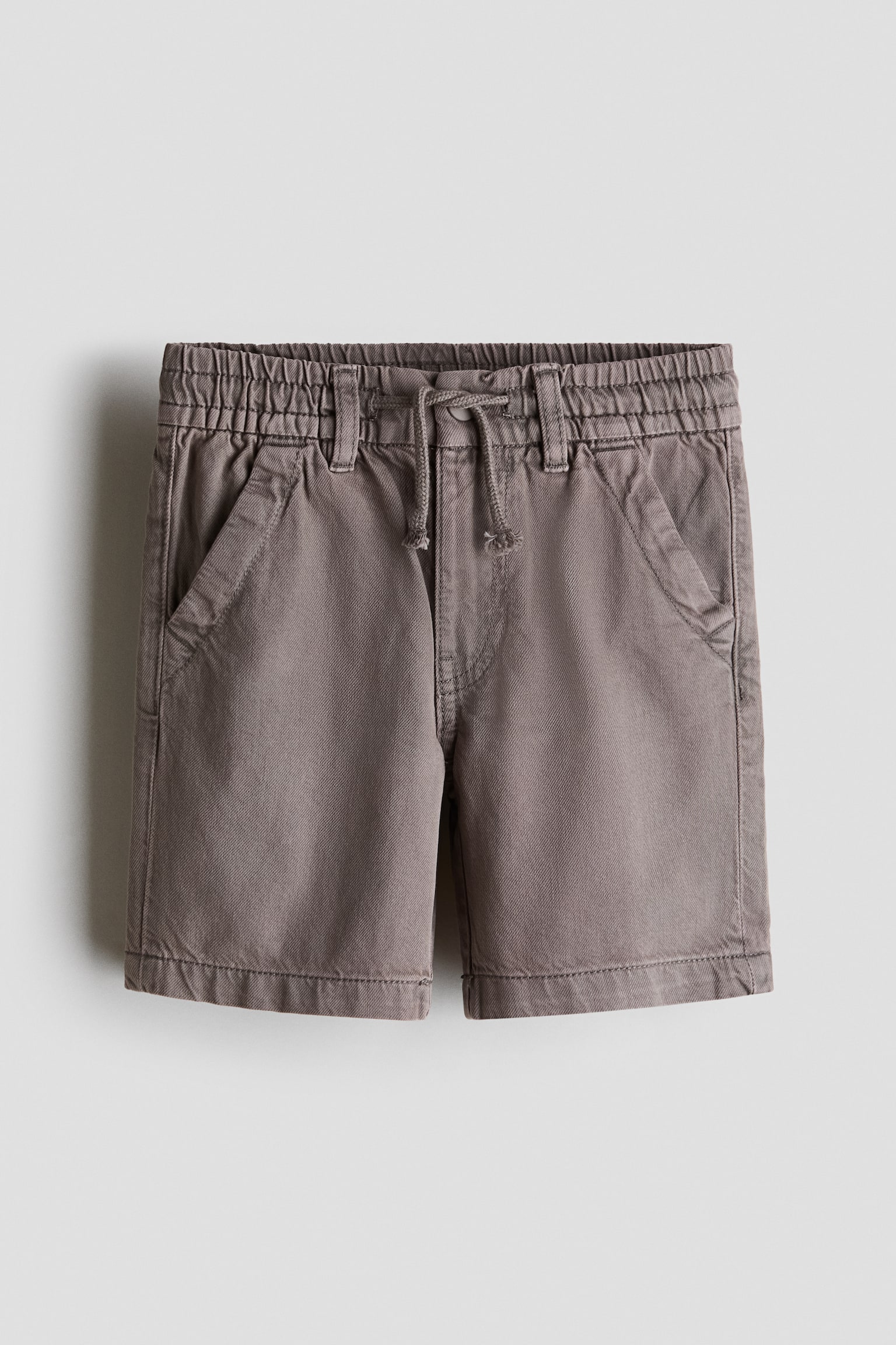 Short en sergé de coton - Taupe