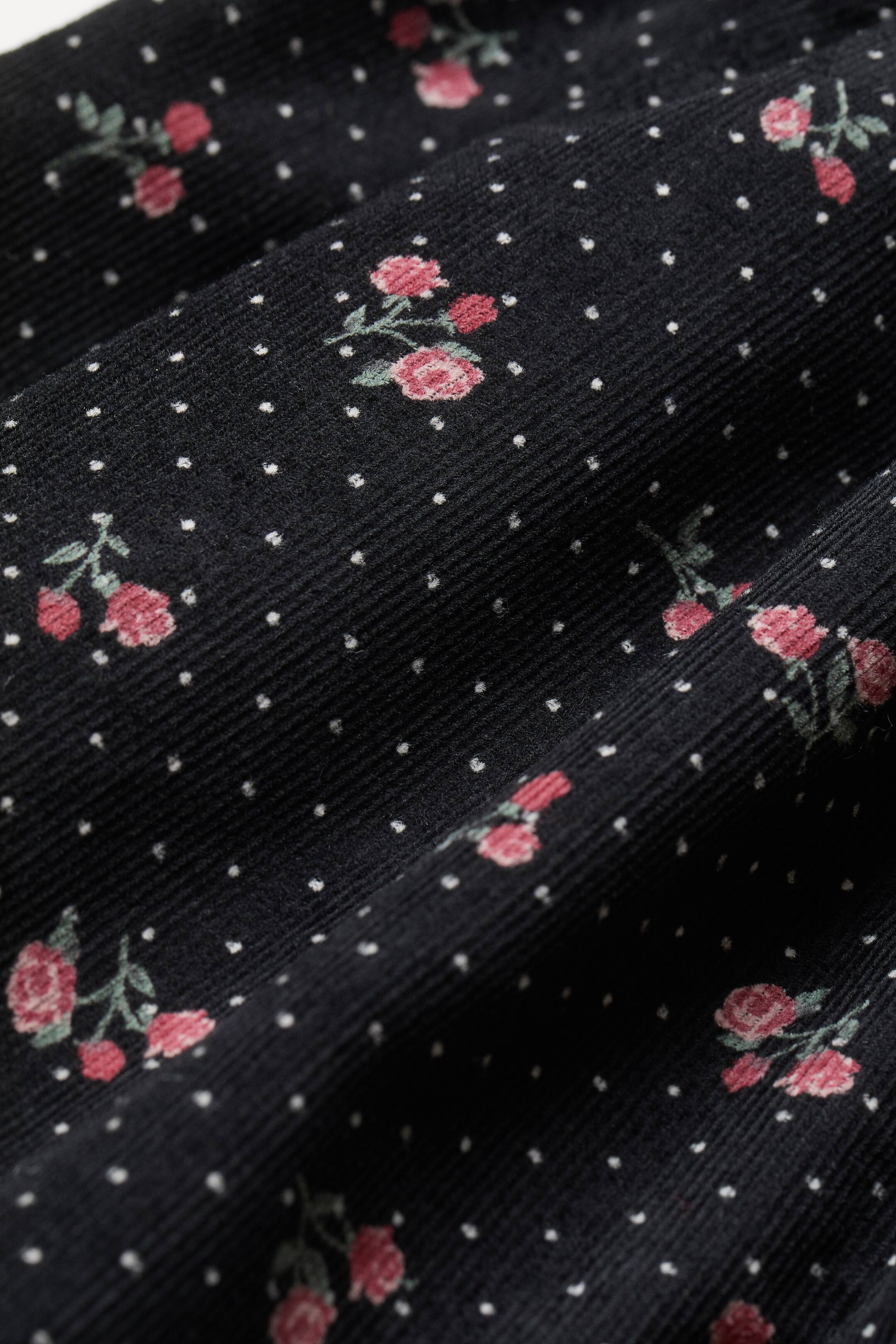 View larger image: Corduroy dress - Black/Floral - Kids | H&M HK 2