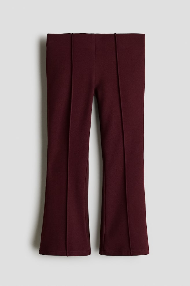 Flared Ponte Leggings - Dark red/Black/Navy blue/Dark beige/Pink/glittery/Purple/Black/glittery/Light gray melange/Beige - 1