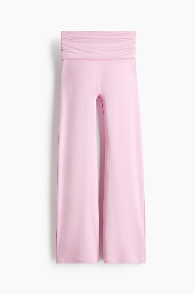 Flared Yoga Leggings with SoftMove™ - Light pink/Black - 1