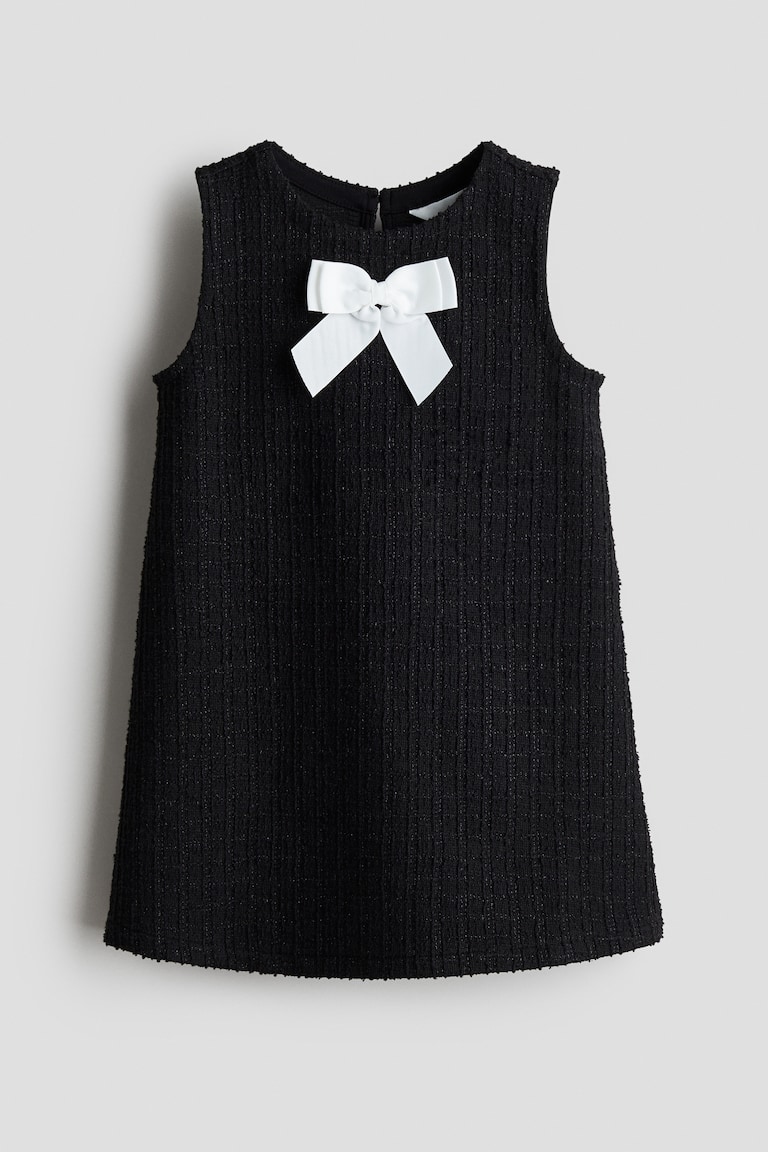 Boucl-Jersey Dress - Black