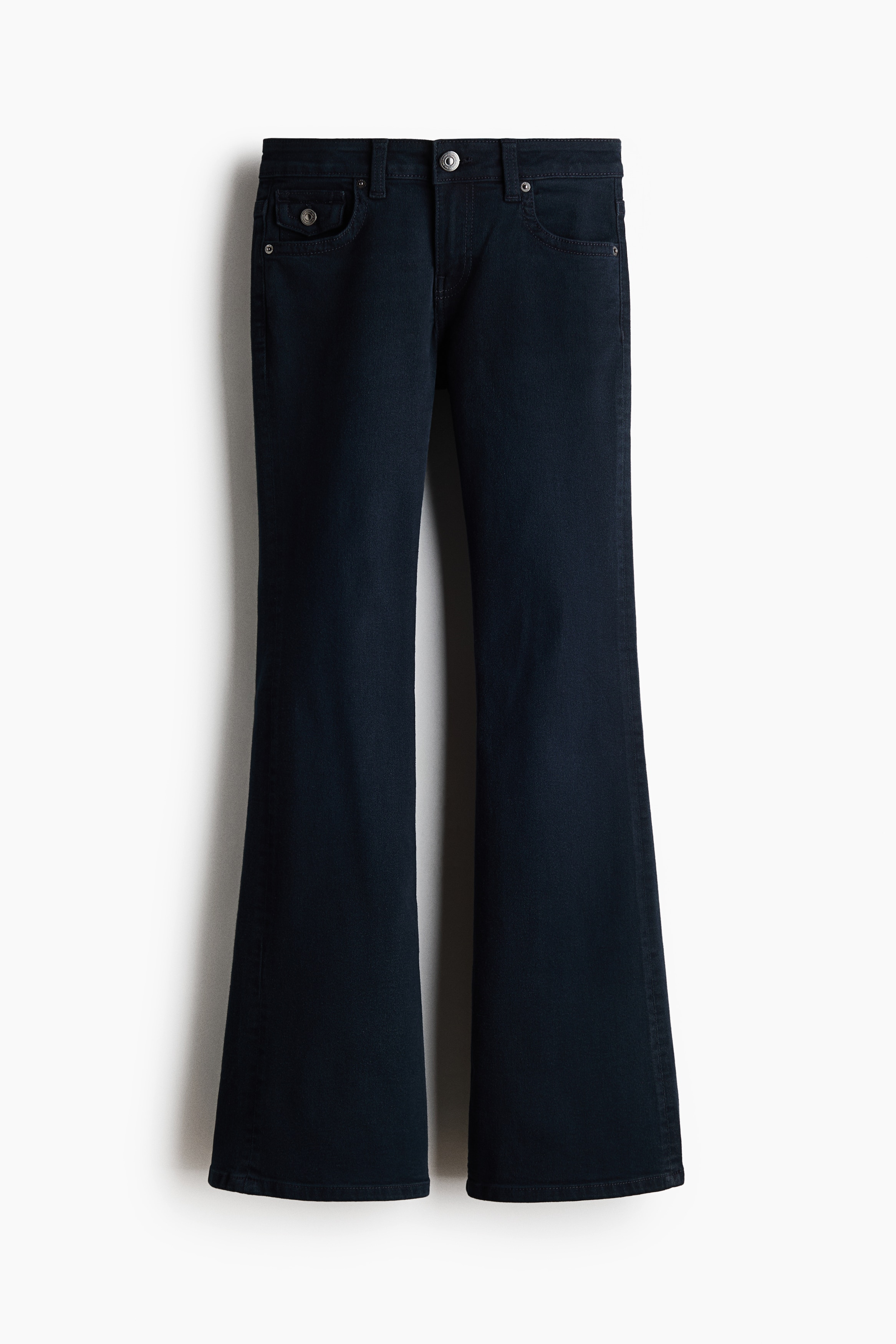 Flared Low Waist Jeans - Donker denimblauw/Licht denimblauw/Donker denimblauw/Donker denimblauw/Zwart