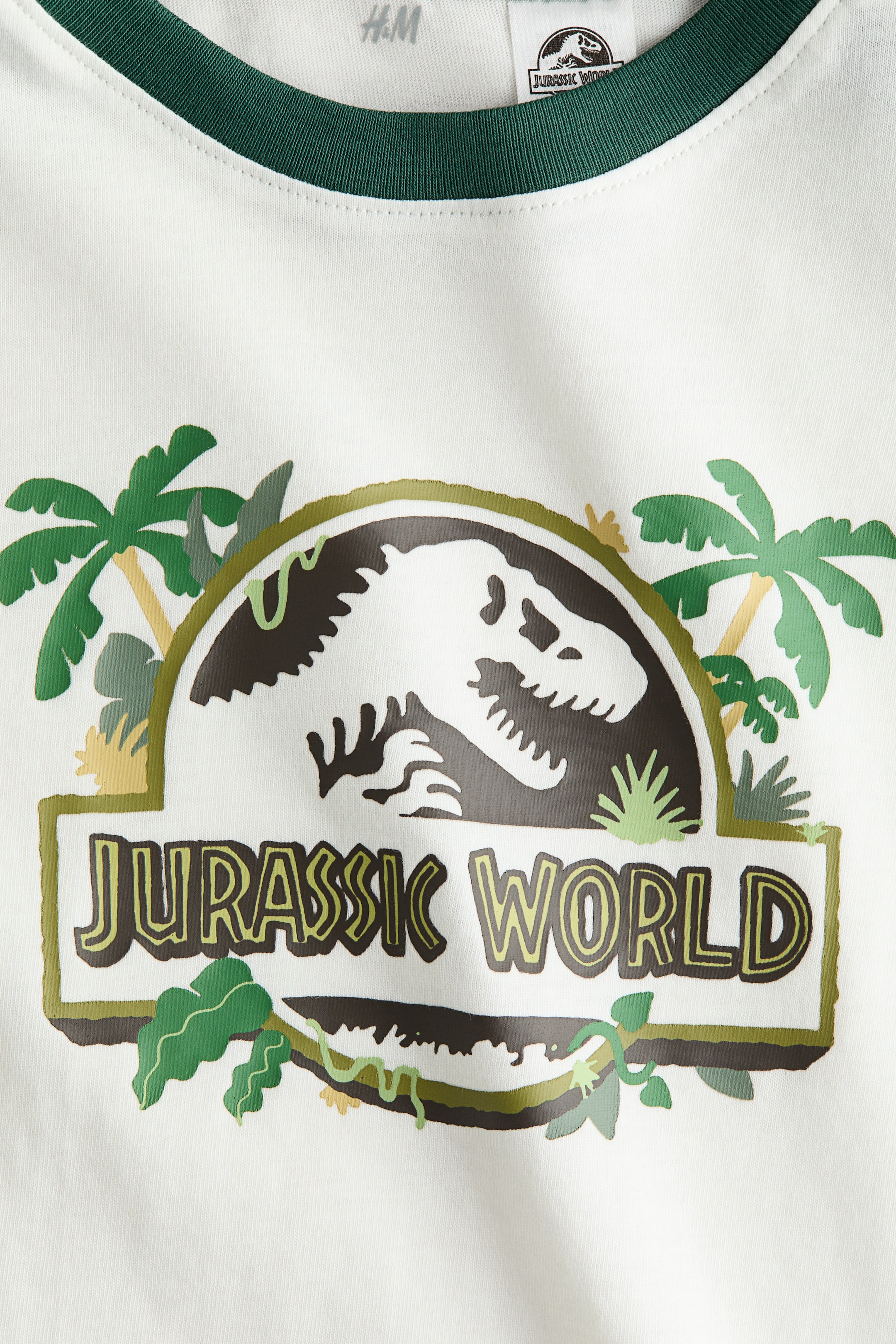 View larger image: Print-motif cotton T-shirt - White/Jurassic World - Kids | H&M SG 6