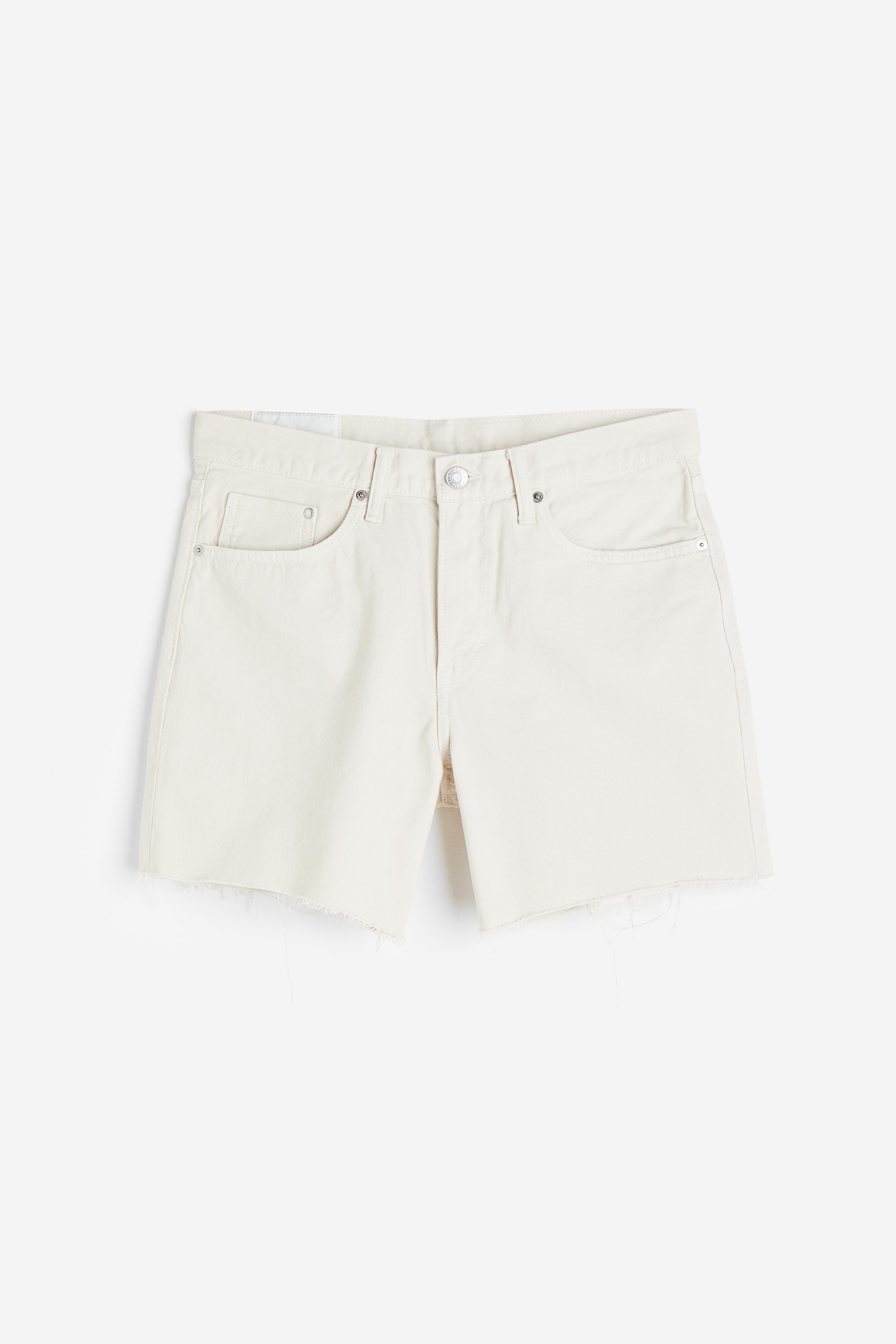 90's Regular Denim shorts - Cream - 1