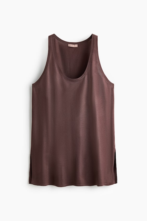 Женские топы H&M Long Fine-Knit Top