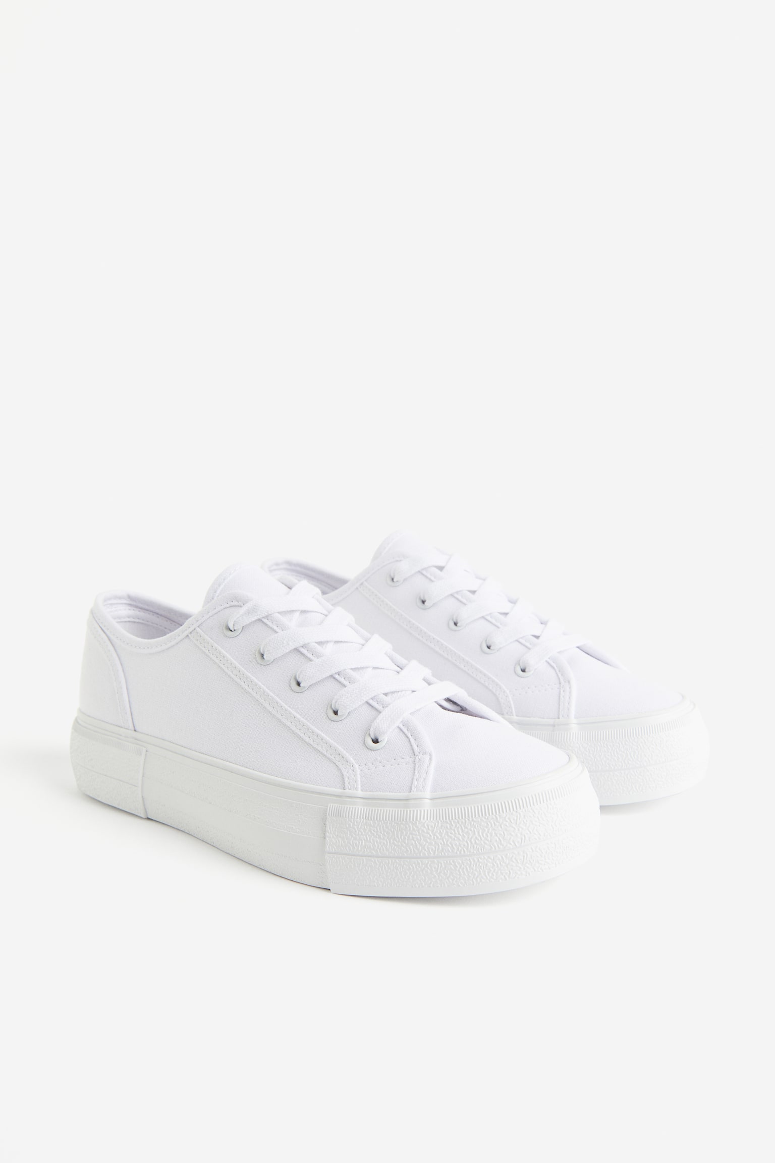 Canvas Sneakers - White/Greige - 2