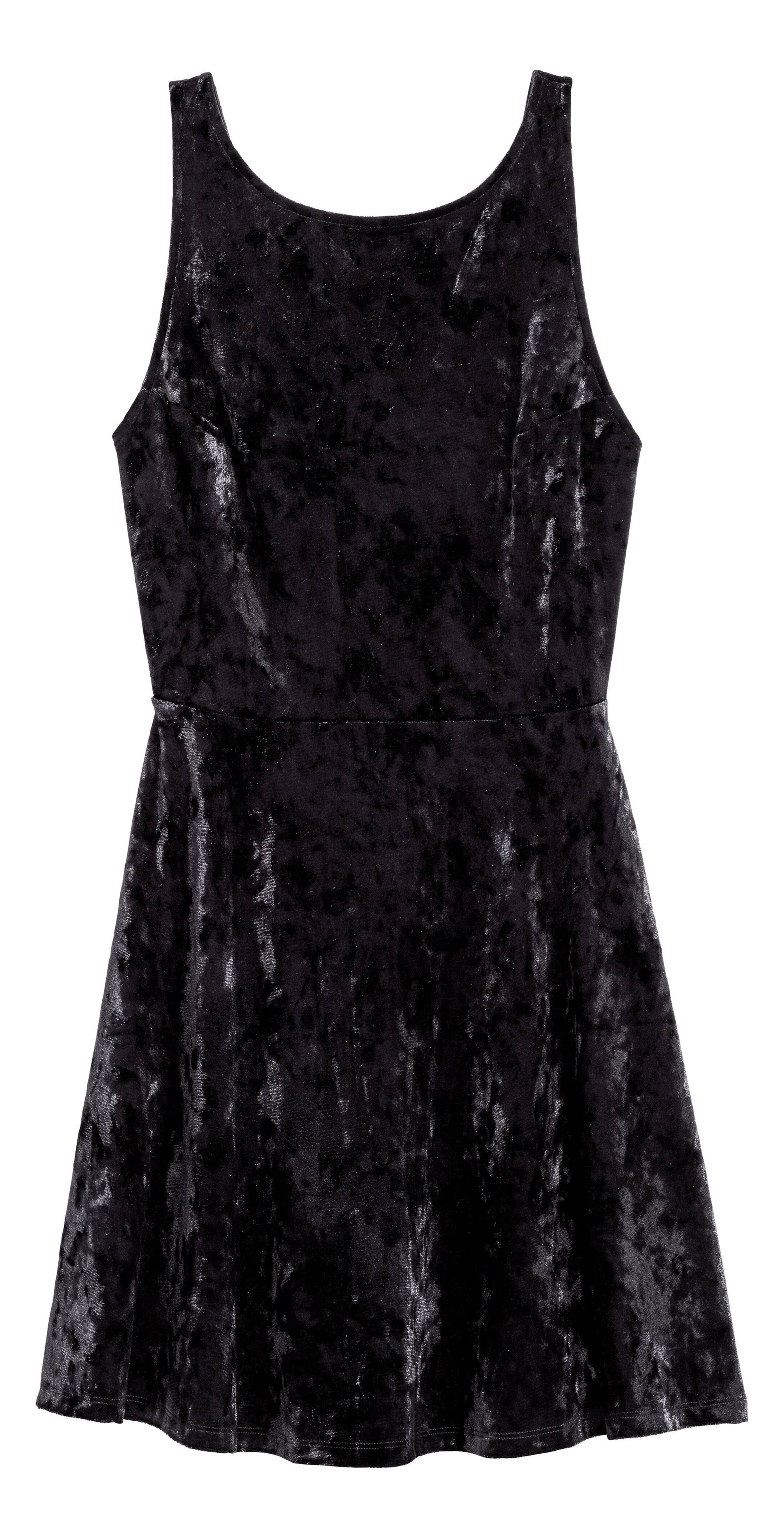 View larger image: Short dress - Black/Velvet - Ladies | H&M GB 1