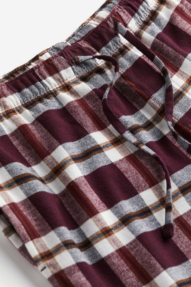 Relaxed Fit Pyjama bottoms - Red/Checked/Red/Black checked - 5