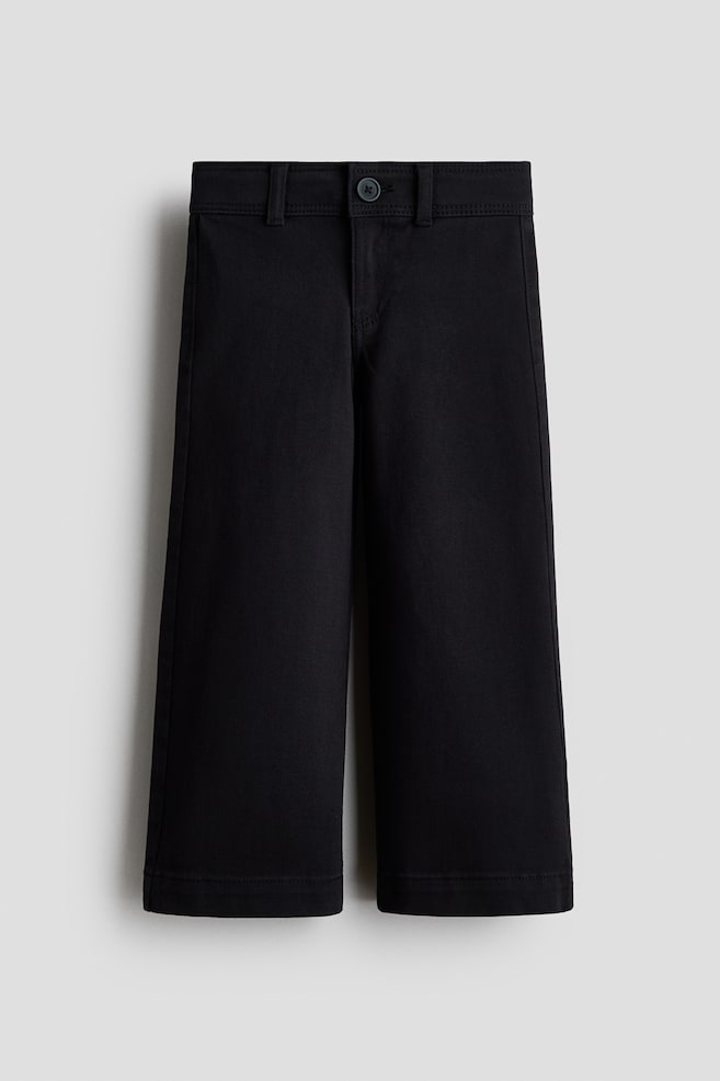 Pantalon évasé - Noir/Beige clair - 1