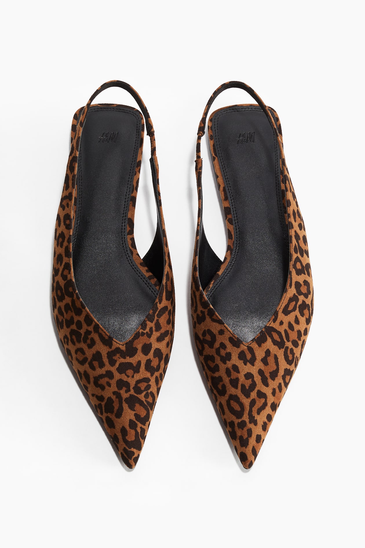 Pointed slingbacks Brown/Leopard print Ladies H&M GB