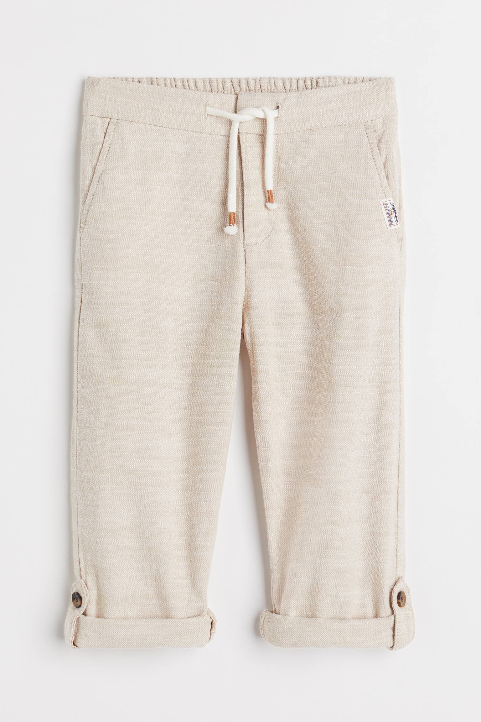 Straight Fit Trousers - Light beige