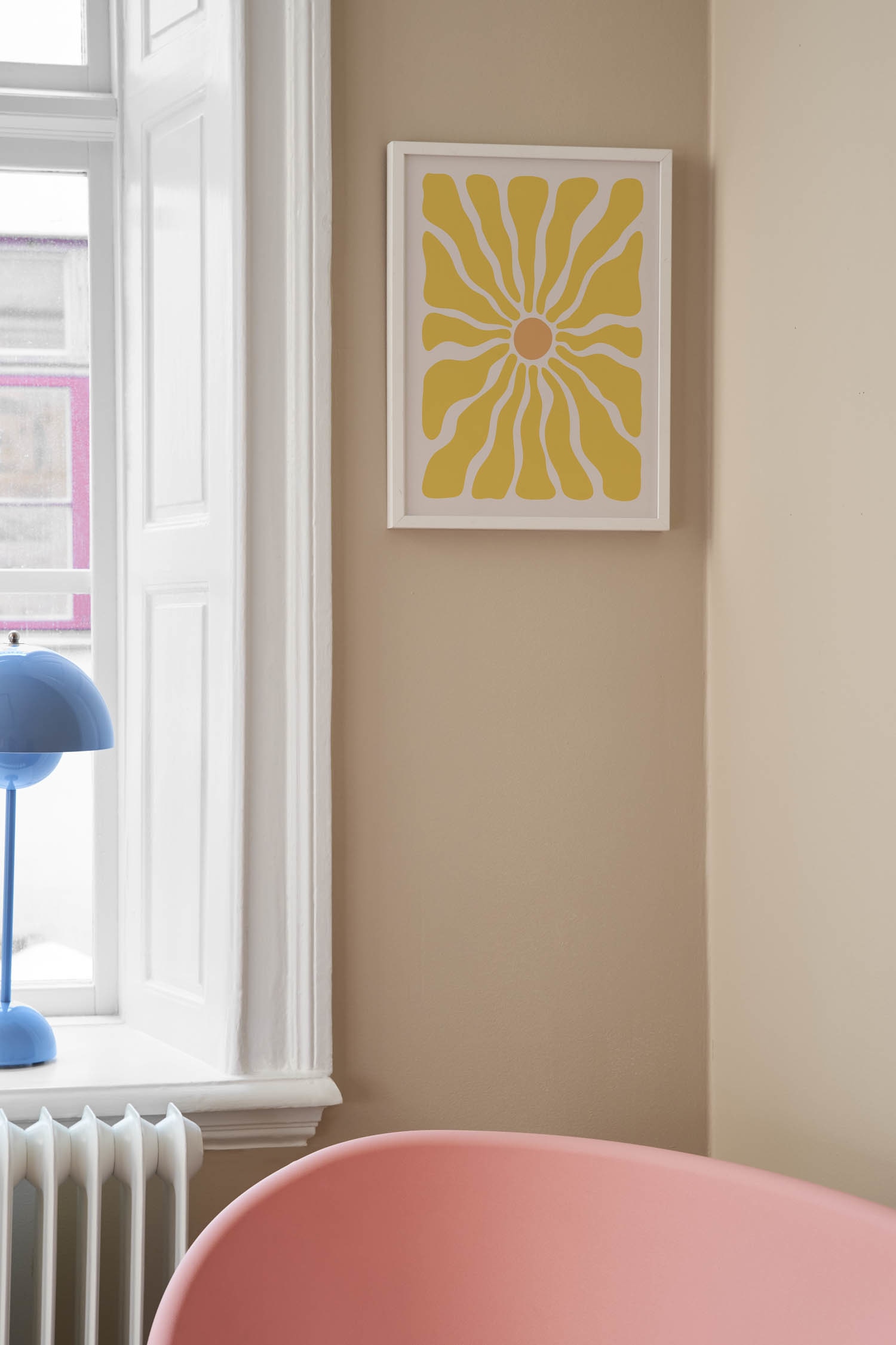 Groovy Flower Juliste - Keltainen