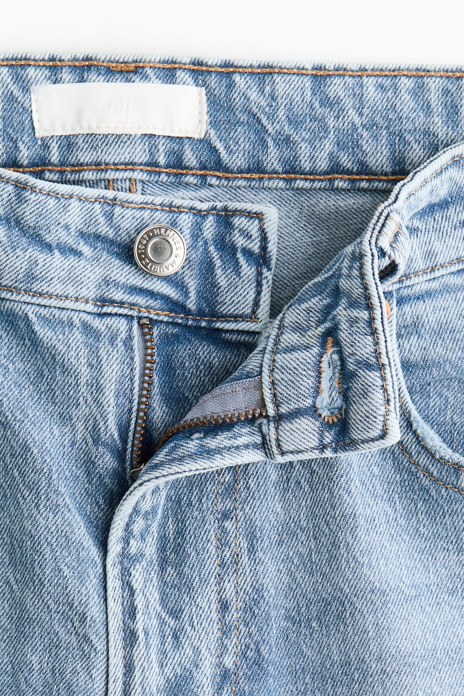 Bootcut High Waist Jeans - Helles Denimblau/Denimblau - 5