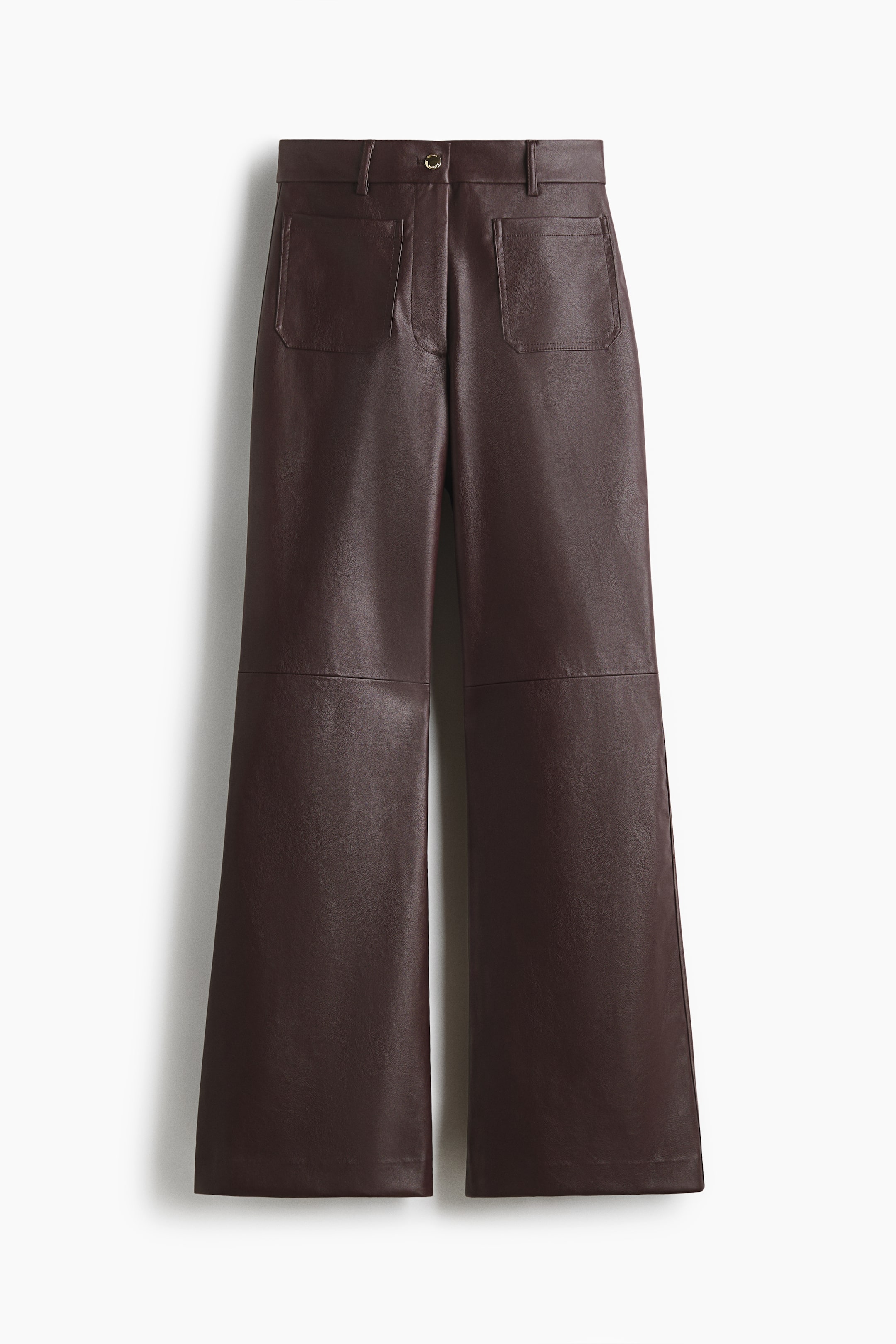 이미지 확대 보기: Flared coated trousers - 버건디 - 여성 | H&M KR 5