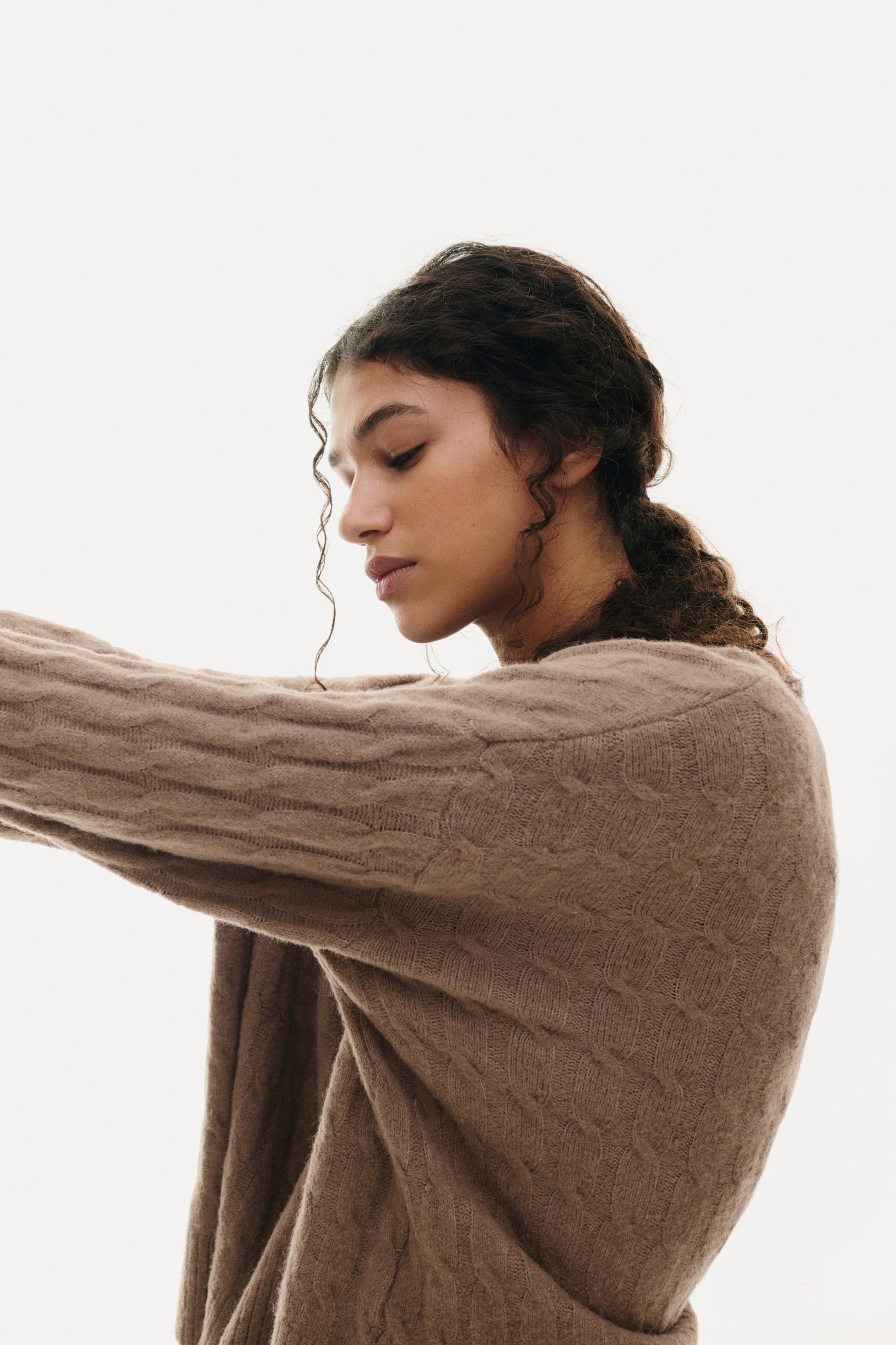 Agrandir l'image: Pull en maille torsadée - Beige foncé - FEMME | H&M FR 3