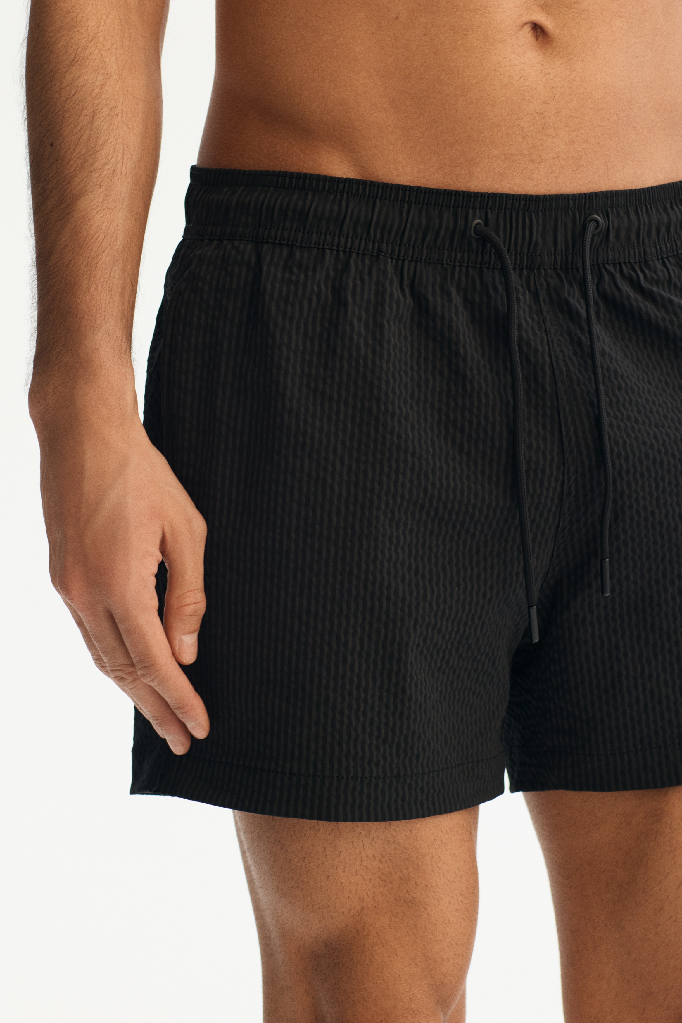 Seersucker swim shorts