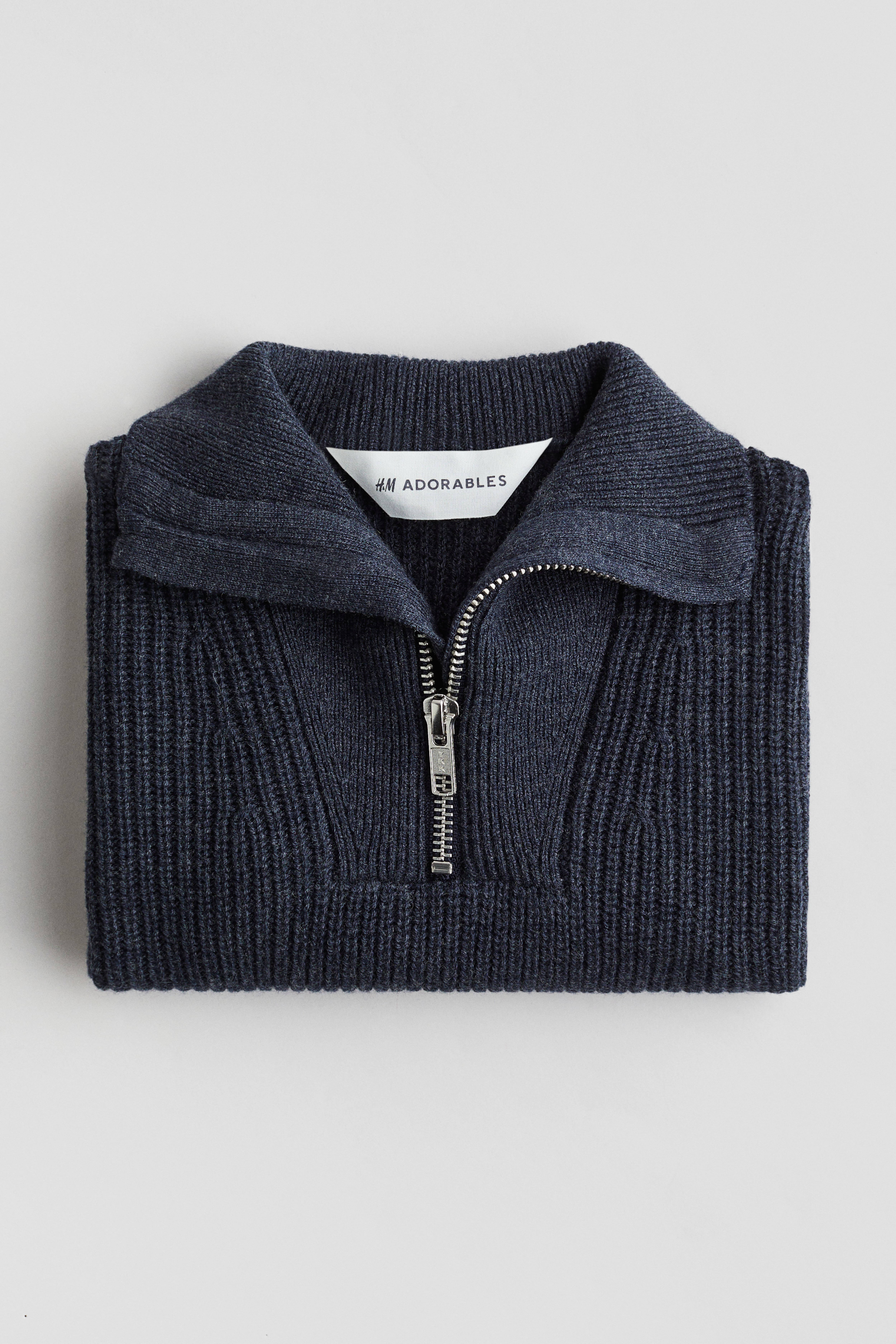 Wool-Blend Half-Zip Sweater