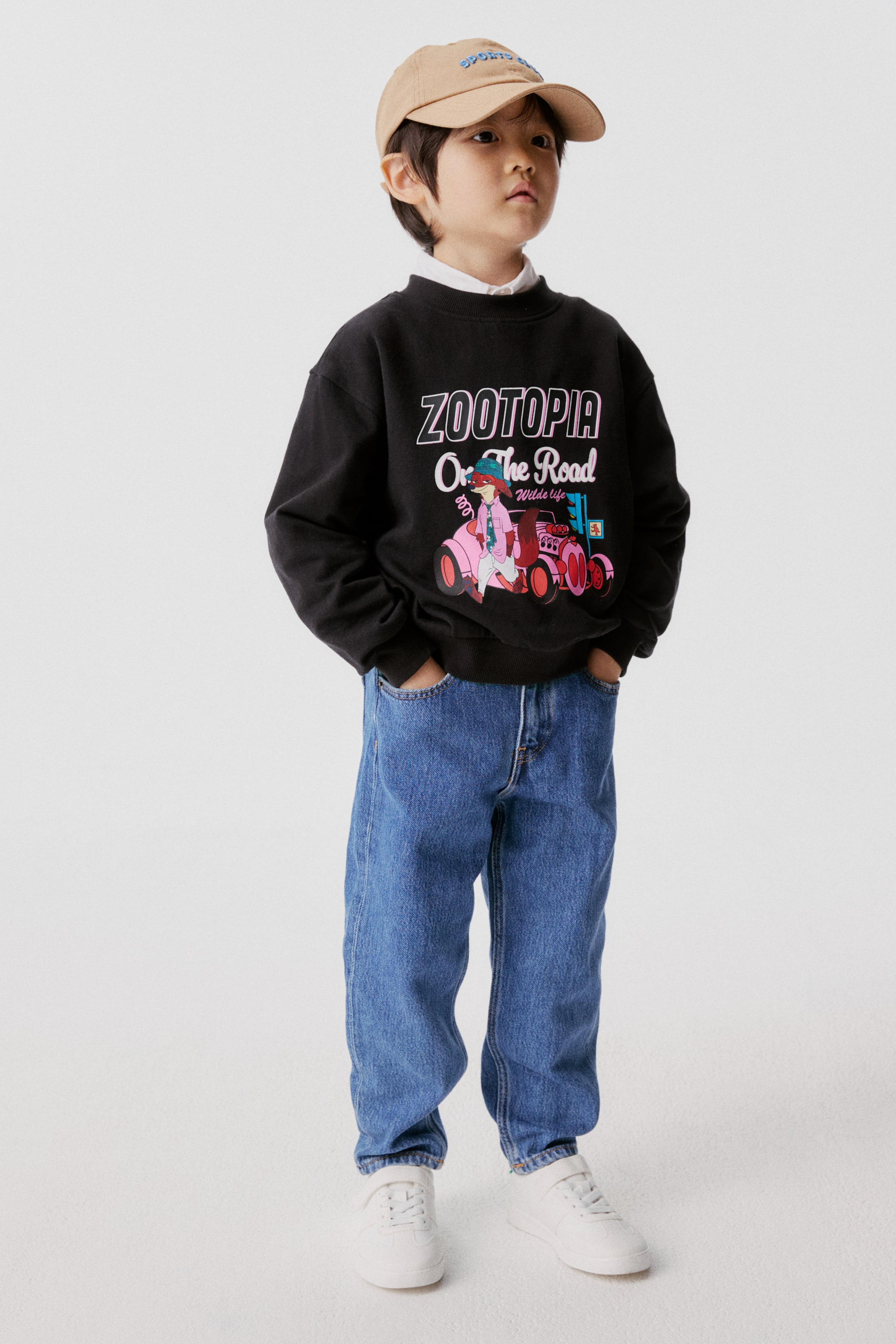 이미지 확대 보기: 프린트 스웨트셔츠 - 블랙/주토피아 | H&M KR 1