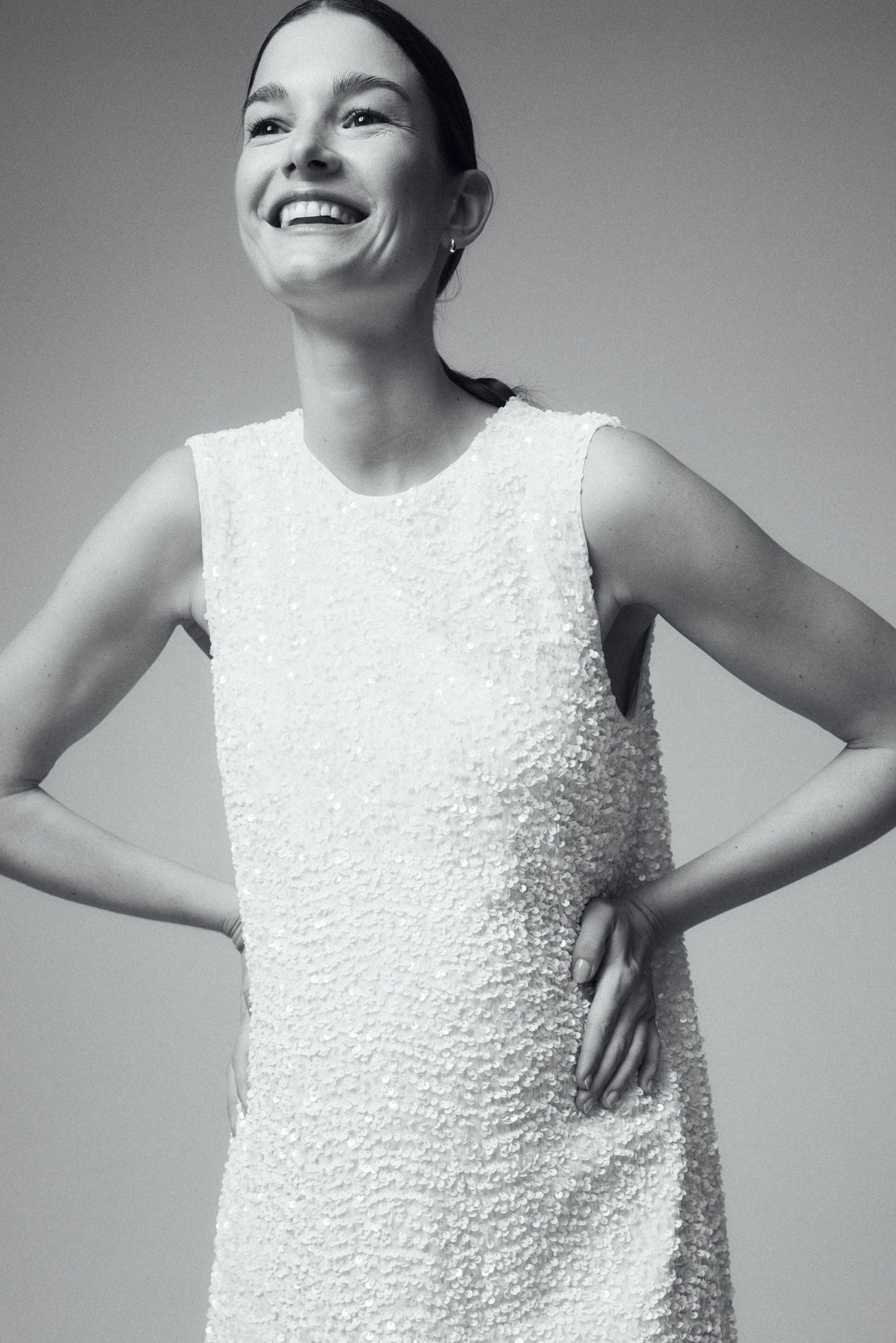 MAMA Bow-detail sequined dress - White/Black/Dark brown/Dark green - 6