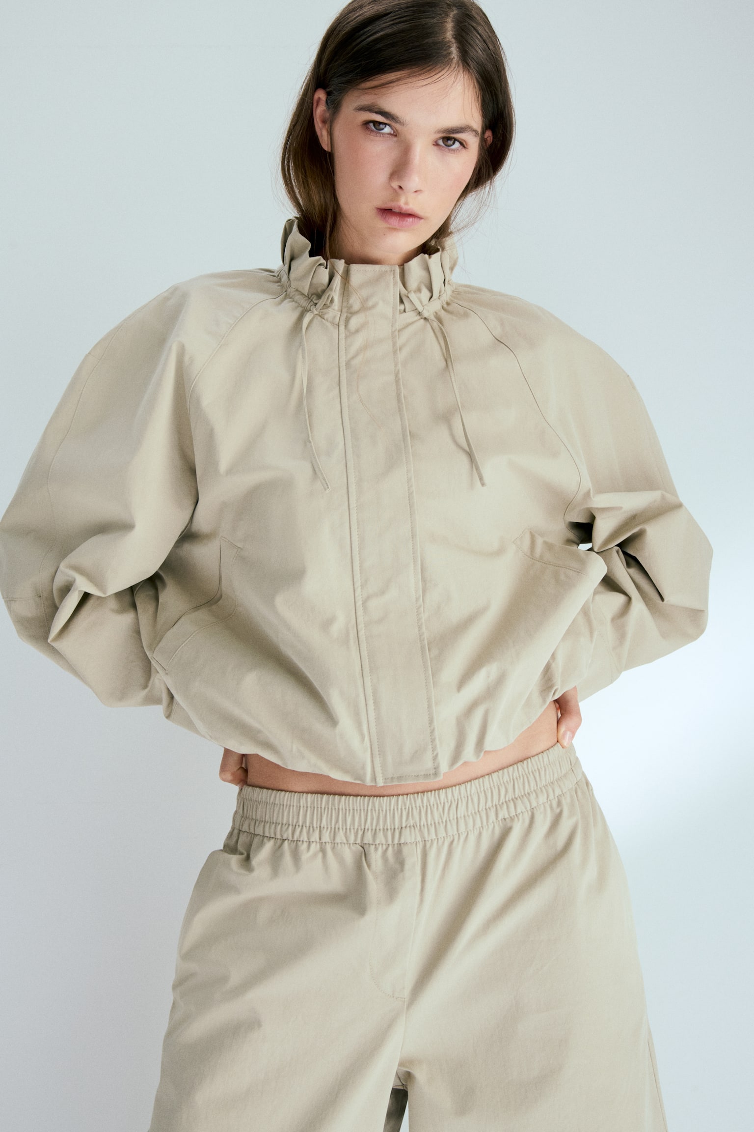 Саржева куртка - Бежевий - 3