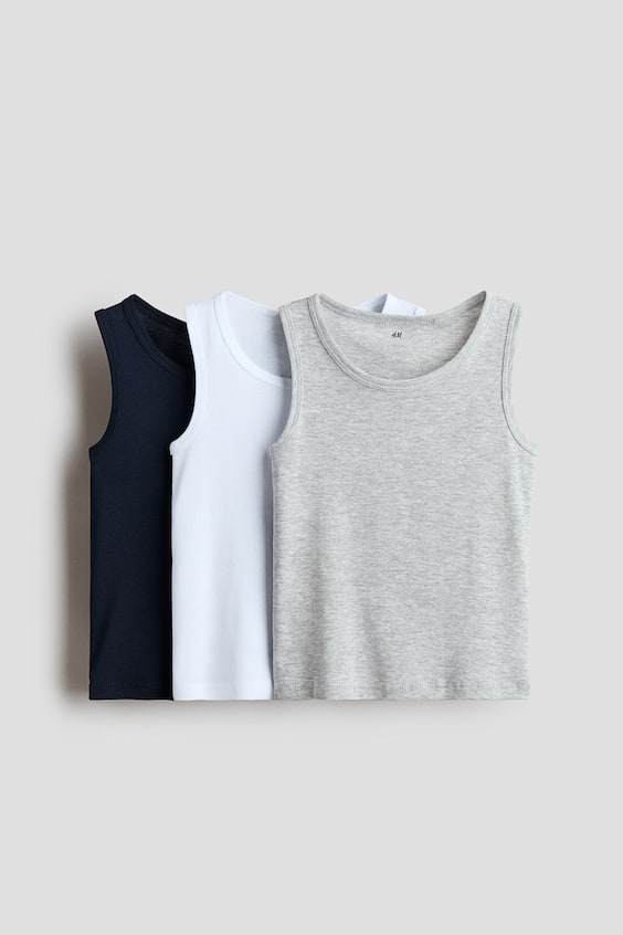 Детские топы H&M 3-pack Cotton Tank Tops