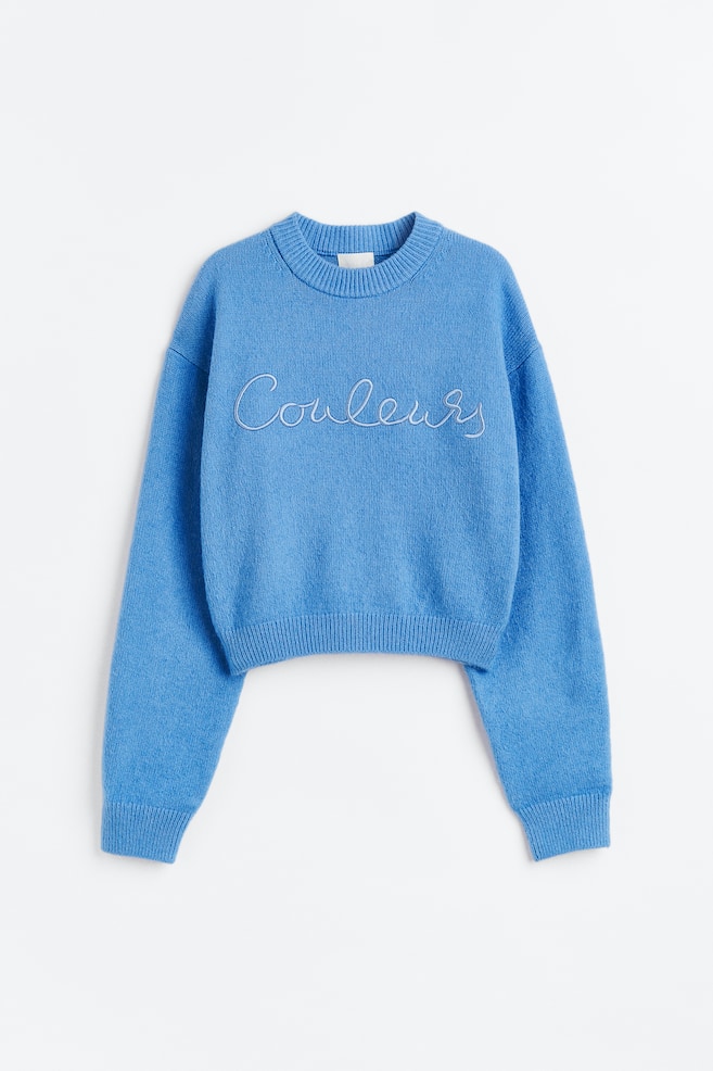 Embroidered jumper - Blue/Couleurs - 1
