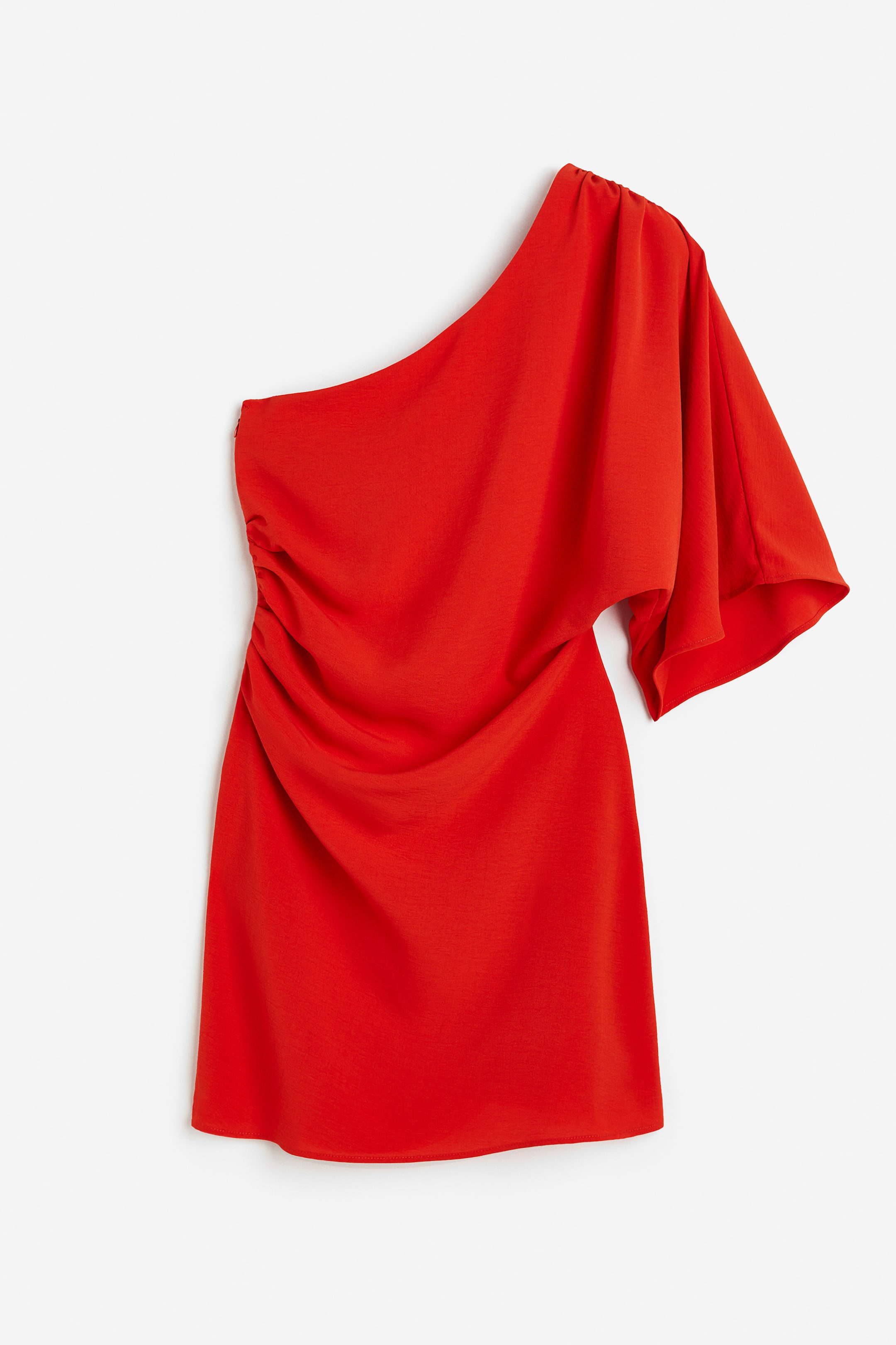 Draped One-shoulder Dress