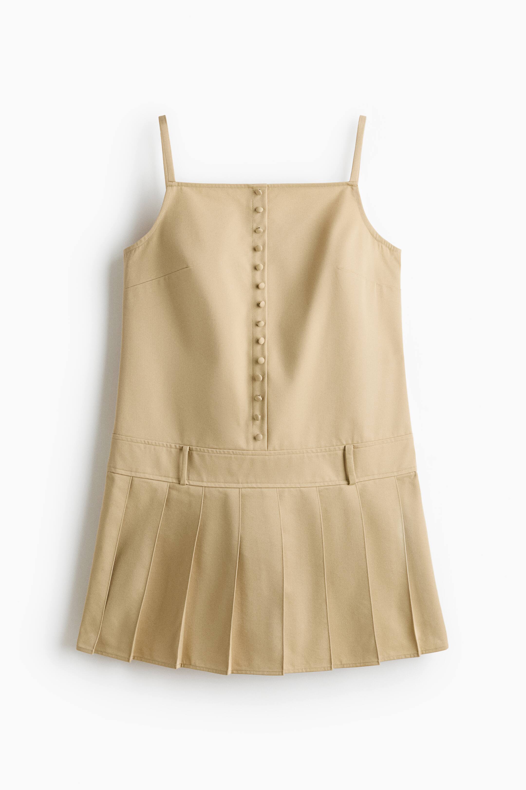 Xem ảnh lớn hơn: Váy có chân váy xếp ly - Màu be - Ladies | H&M VN 5